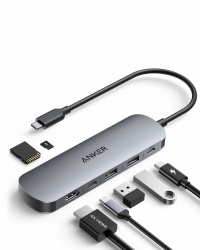 Anker 7-in-1 USB-C Hub mit 4K@60Hz HDMI, 85W Power Delivery, USB-A/C-3.0-Ports und SD/microSD-Kartenleser für USB-C Geräte (ohne Netzteil) Angebot bei HelloDeals