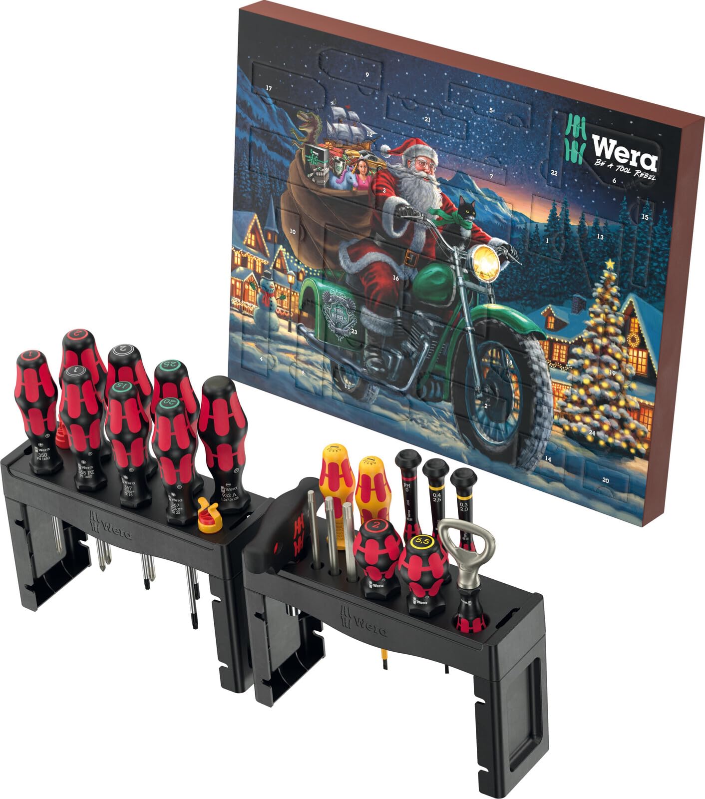 Wera 05136610001 Adventskalender 2025, 28-teilig inkl. einzigartigem Mix an Schraubwerkzeugen für 18 unterschiedliche Schraubprofile Angebot bei HelloDeals