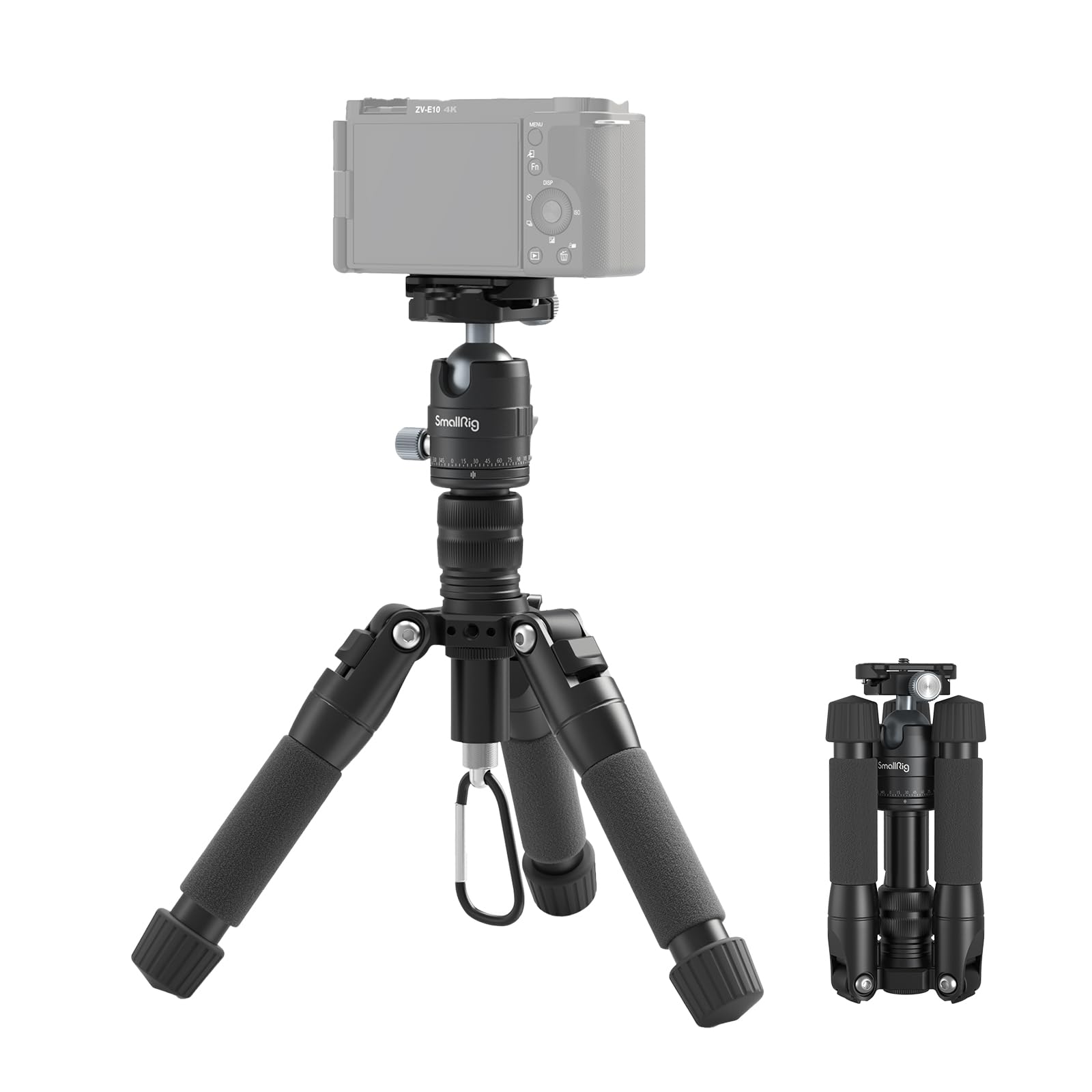 SMALLRIG Aluminium Mini Tripod 20"/52 cm Desktop Stativ mit 360° Kugelkopf, kompaktes Kamera Stativ für Canon g7x, für Sony Alpha zv-e, für Nikon, für Fujifilm, Belastbarkeit 13 lb/6 kg - 4289 Angebot bei HelloDeals
