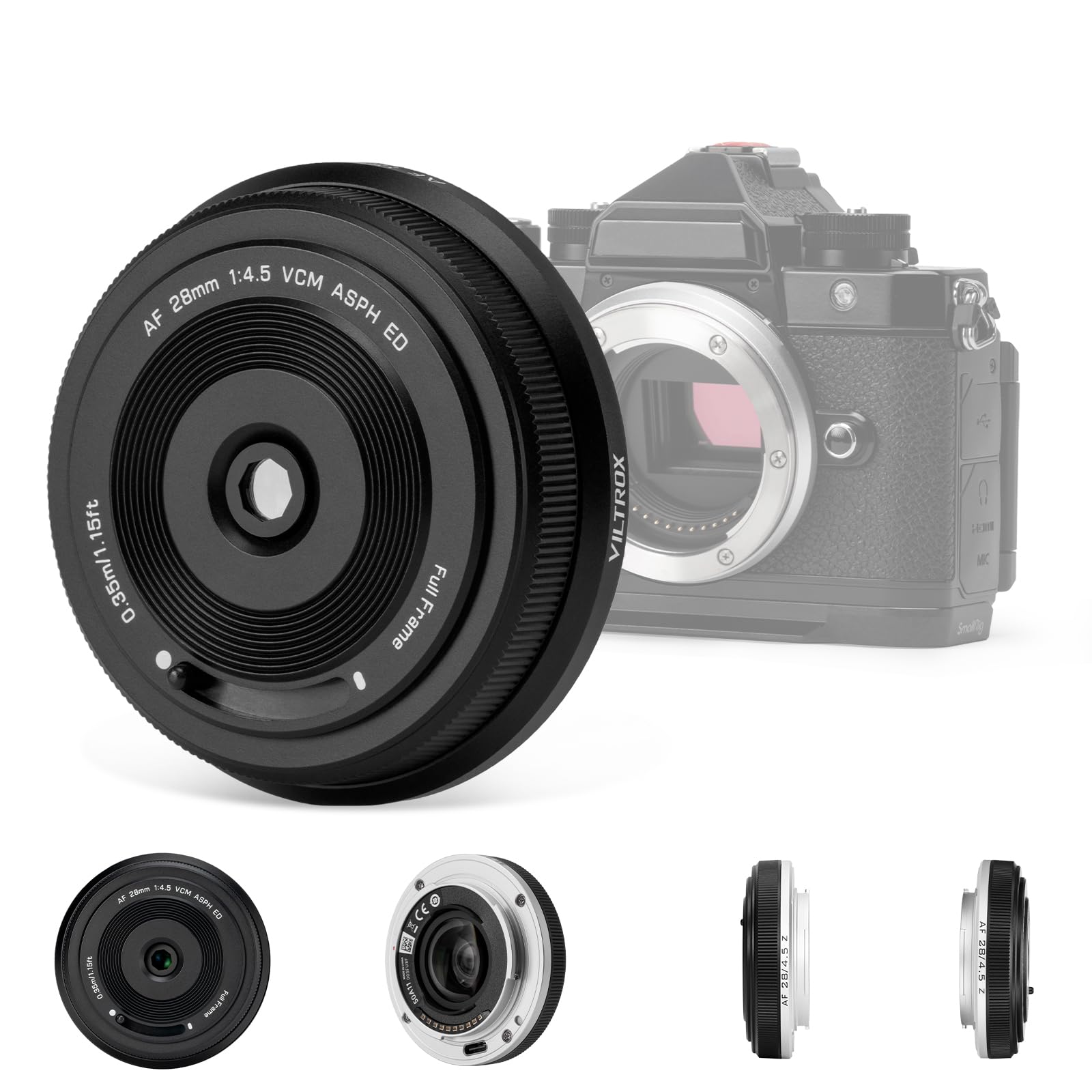 VILTROX 28mm F4.5 für Fuji Ultra-Thin Pancake Objektiv X-Mount Auto Focus 28 mm f/4.5 XF Chips-Size APS-C Weitwinkelobjektiv für Fujifilm 28mm/4.5 X Angebot bei HelloDeals