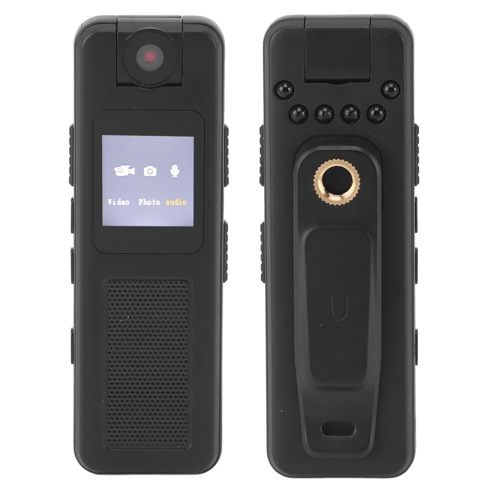 Tbest Bodycam Körperkamera, Polizei-Körperkamera, Audio-Video-Aufzeichnung, Am Körper Getragene Kamera Kleine Kamera mit Magnethalterung, 1080P HD -Infrarot-Nachtsicht-Polizei-Taschen-Camcorder Angebot bei HelloDeals