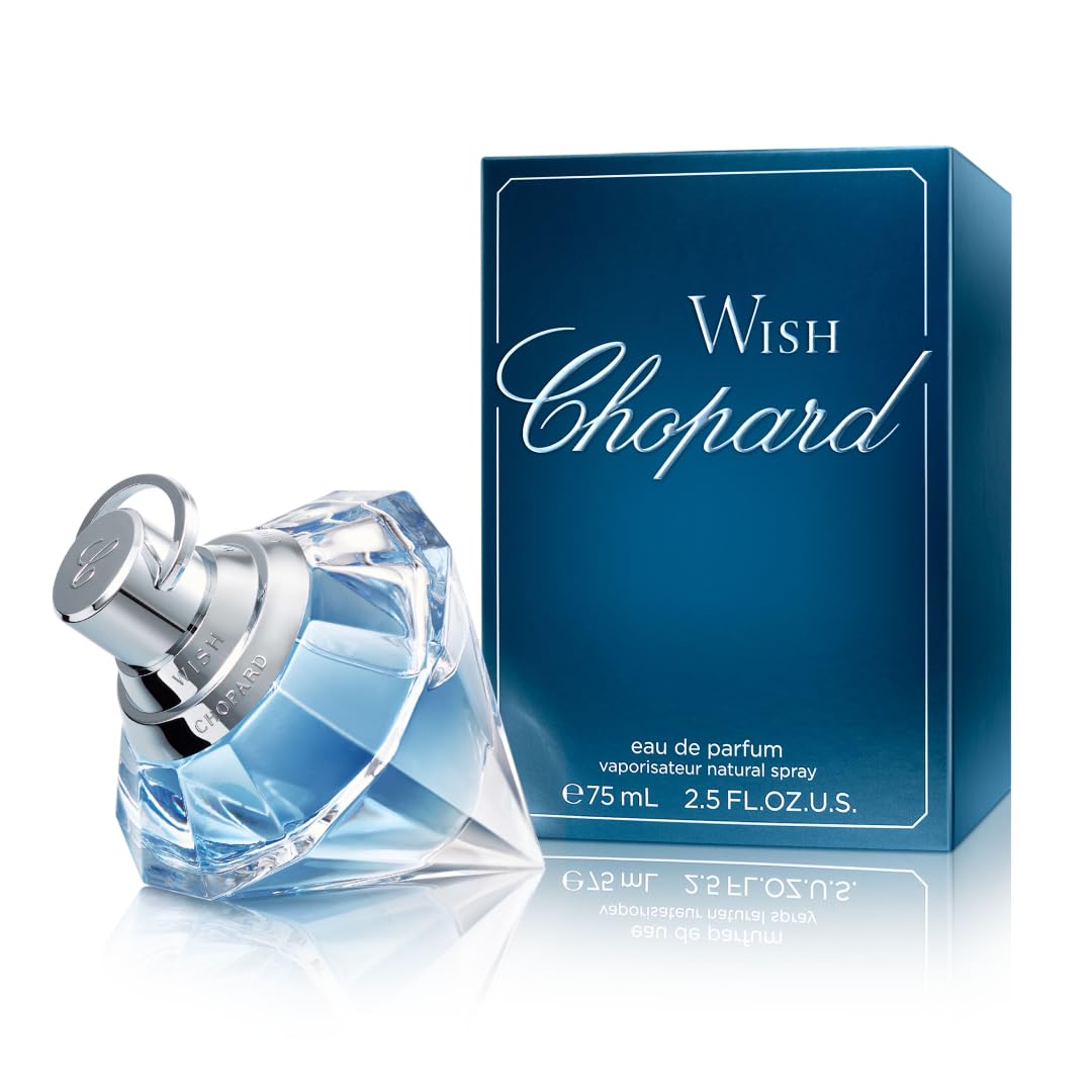 Chopard Wish 75 ml – Eau de Parfum für Frauen – Amber Gourmand Duft – Prickelnde Noten von Akazienblüte, Jasmin, Pachouli, und Lebendigem Tempel Weihrauch – Parfum Damen – Transparenter Glasflakon 75 ml (1er Pack) Angebot bei HelloDeals