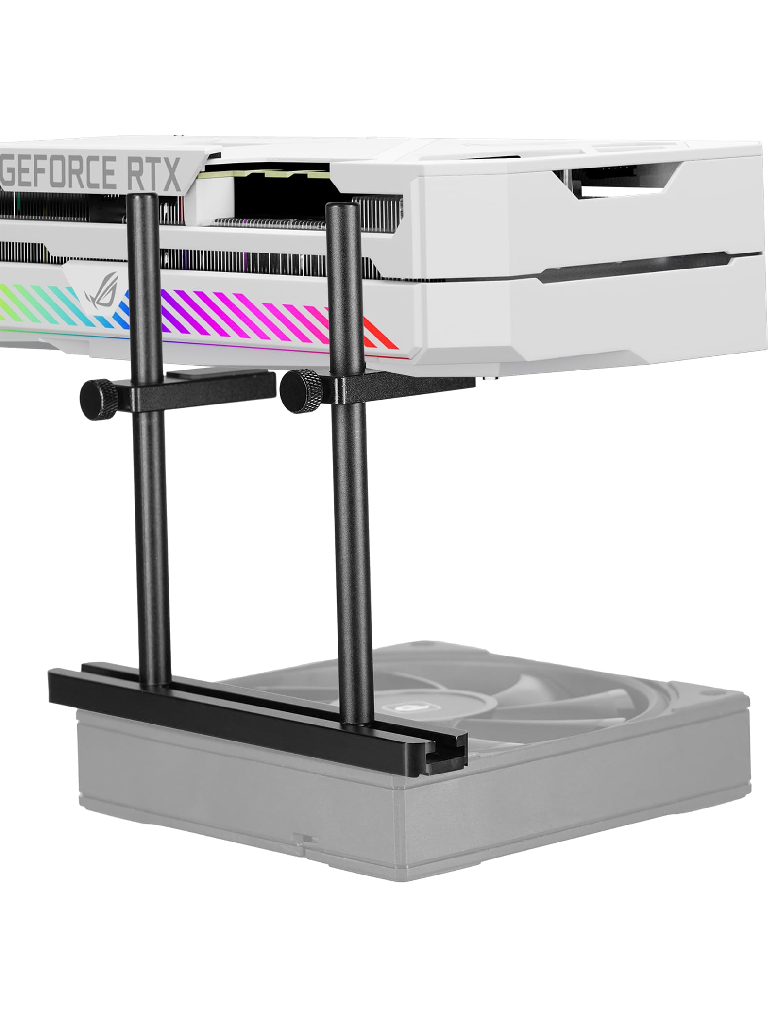 upHere GBS2 Grafikkarten Halterung,Gleitschiene,Doppelstange,GPU Höhenverstellbare,Verschiebbar,GPU Halterung,Grafikkarten Halter für Computerkomponenten,GPU Support,Aluminium(128 mm) GBS2 -Doppelstange Angebot bei HelloDeals