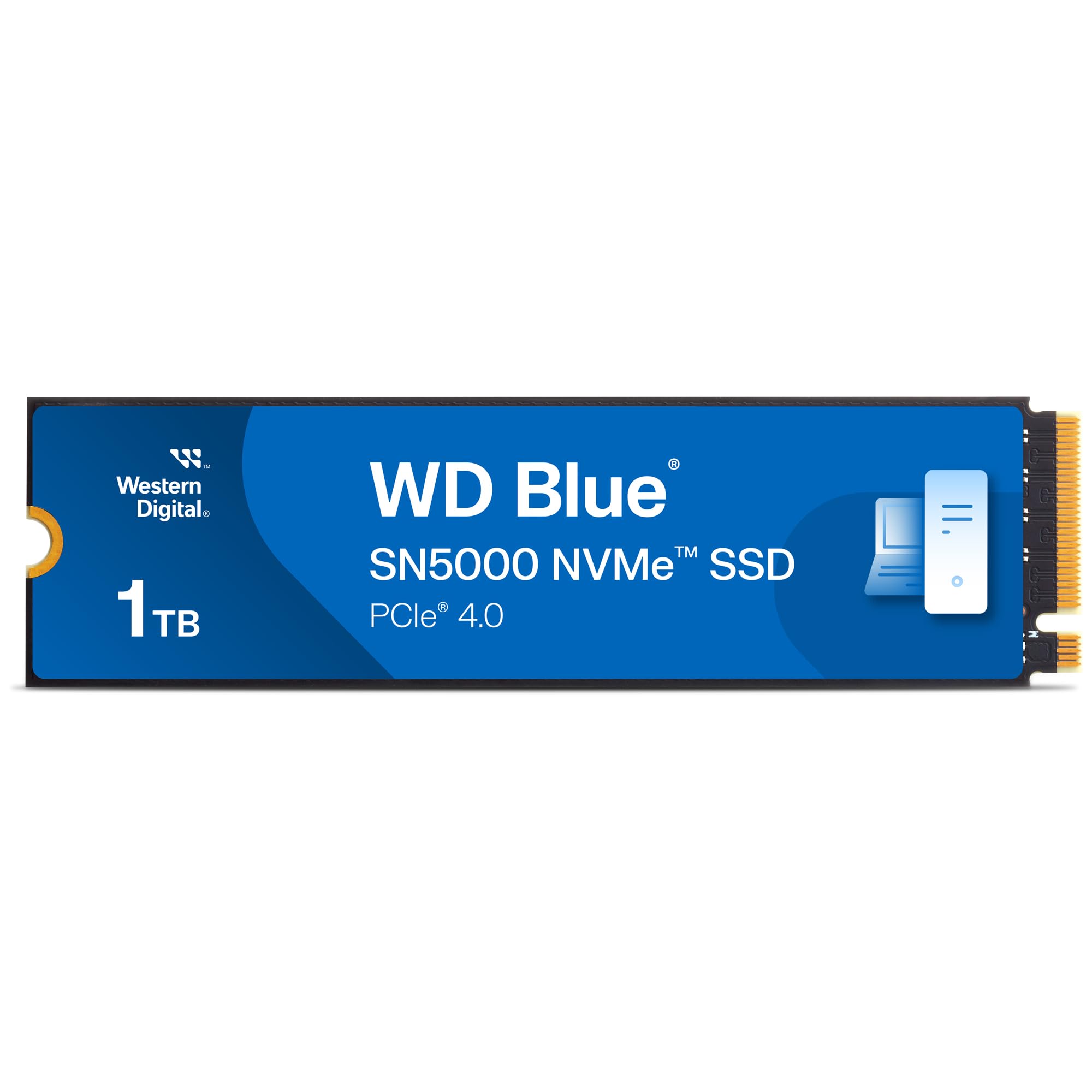 WD Blue SN5000 NVMe SSD 1 TB interne SSD (Geschwindigkeiten von bis zu 5.150 MB/s/4.900 MB/s Lesen/Schreiben, 600 TBW, Western Digital nCache 4.0, Acronis True Image for Western Digital) Angebot bei HelloDeals