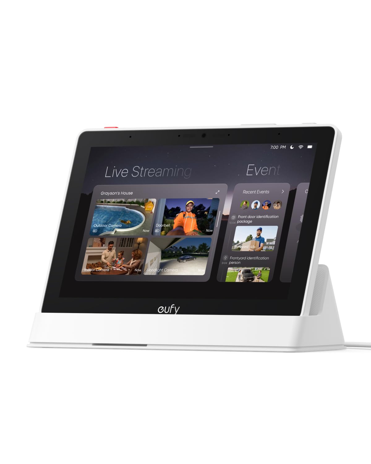 eufy Smart Display, Smart Home Hub, 8" Bedienfeld, kompatibel mit eufy Sicherheitsgeräten, 4 Ansichten auf 1 Display, Meldungen in Echtzeit, Tagesberichte, kein ABO, 1-klick-Steuerung Angebot bei HelloDeals