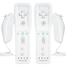 TechKen 2er Set Wii Remote Plus Mit Motion Plus und Nunchuck - Fernbedienung Kontroller Ersatz für Wii/WiiU White Angebot bei HelloDeals