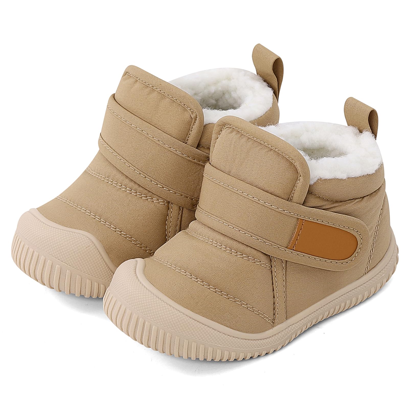 Cheerful Mario 1-5 Jahre Baby Jungen Mädchen Stiefel Lauflernschuhe Kleinkinder Winter Stiefel Warne Fell Gefüttert Winterscuhe Beige 22 EU Angebot bei HelloDeals