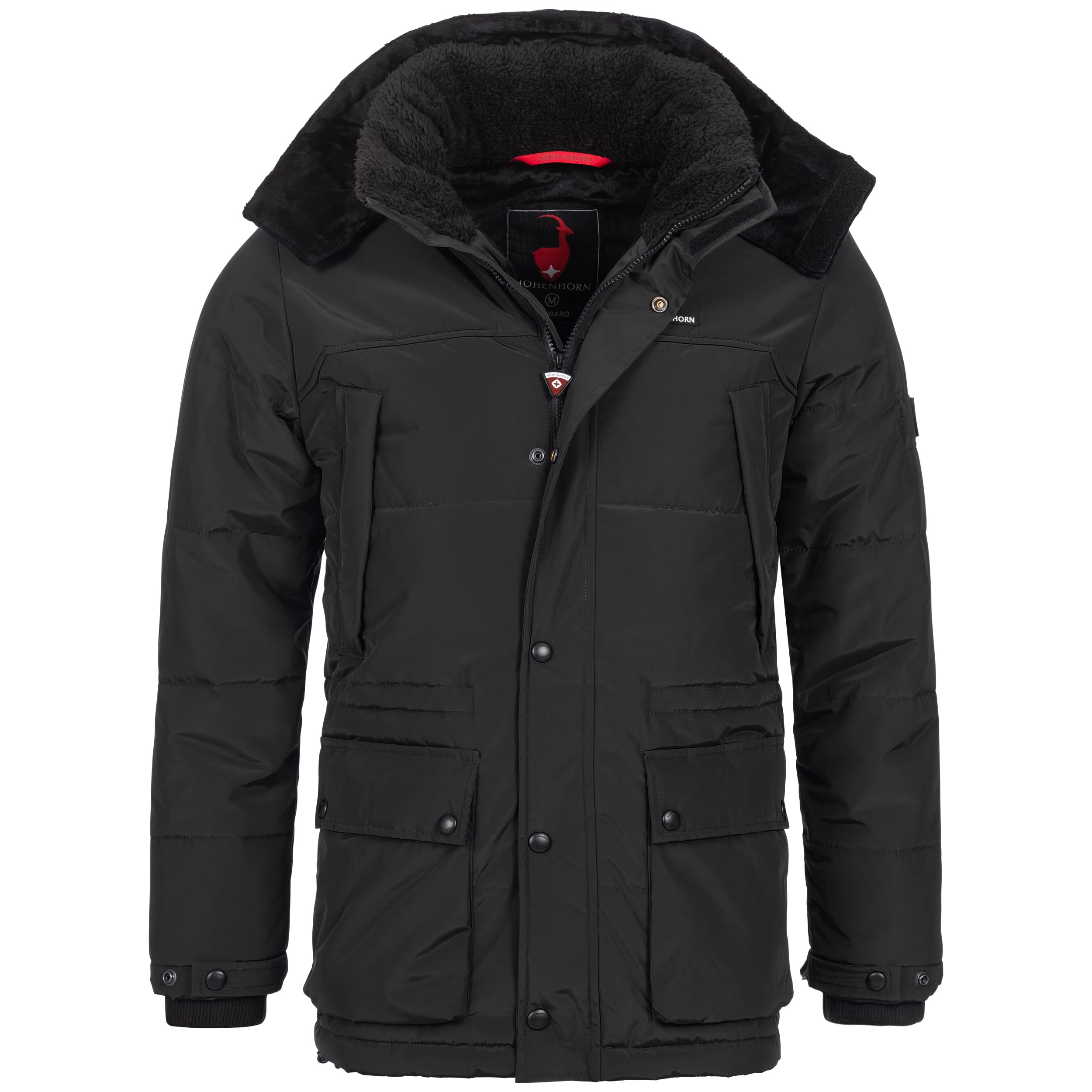 Höhenhorn Mangard Herren Winter Jacke Steppjacke Gefüttert Winterjacke Parker Parka XL Schwarz Angebot bei HelloDeals