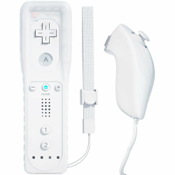 TechKen Wii Controller Remote mit Nunchuck Wii Kontroller mit Nunchuk Wii Fernbedienung Wii Vernbedinung Ersatz Controller für Wii (Controller ohne Motion Plus) (Weiß) Angebot bei HelloDeals