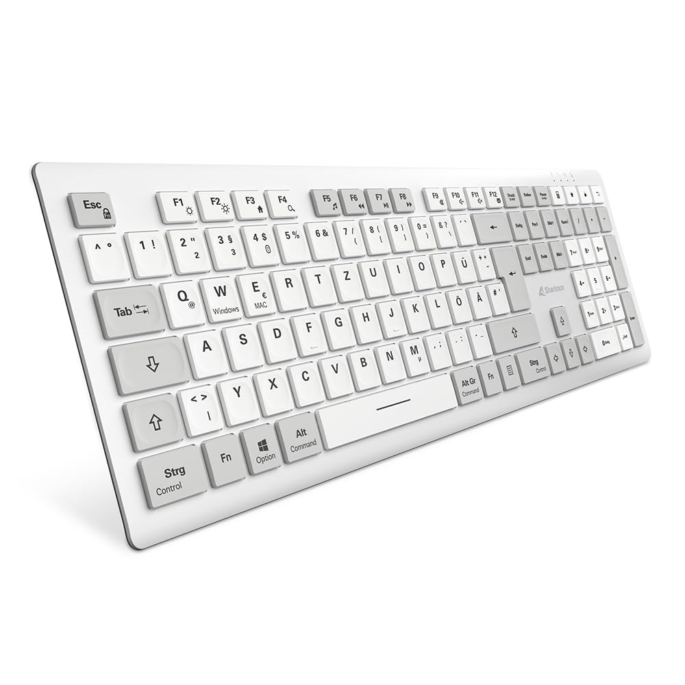Sharkoon OfficePal K30W, Weiß, Drahtlose Tastatur Angebot bei HelloDeals