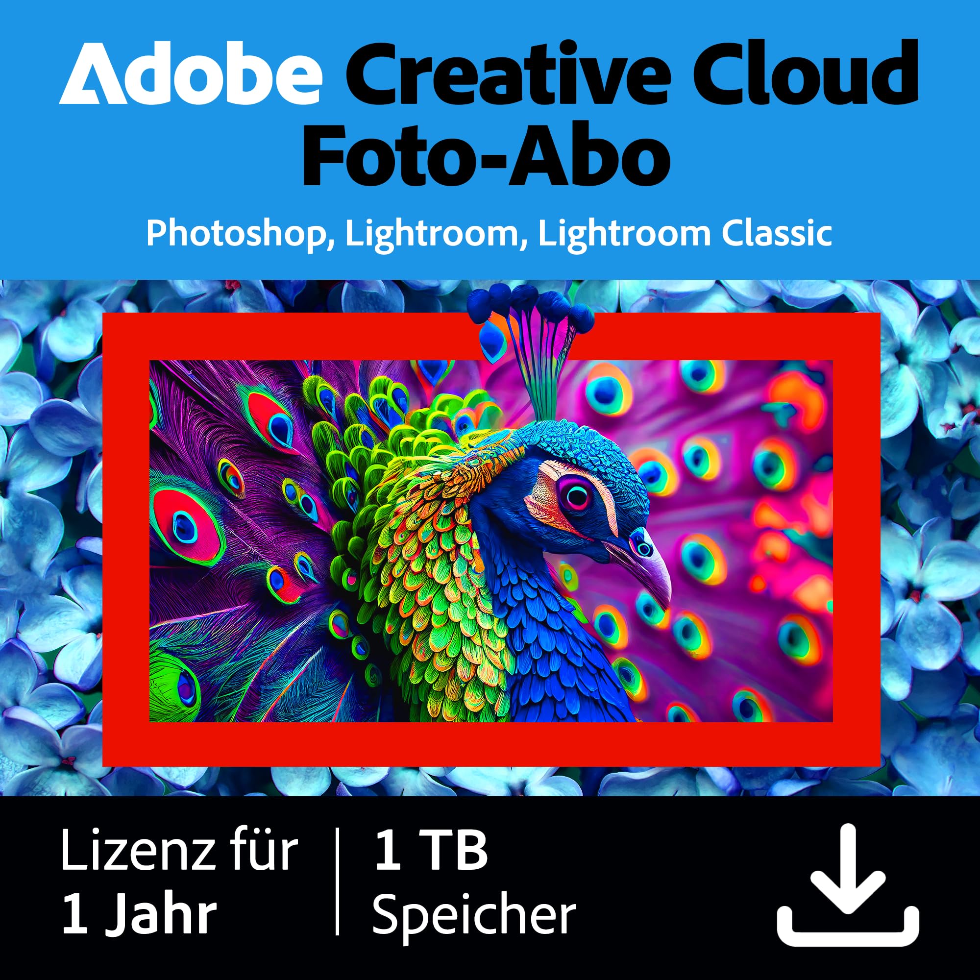 Adobe Creative Cloud Foto-Abo 1TB | inkl. Lightroom & Photoshop | 1 Jahr | KI-unterstützte Bildbearbeitung | WIN/MAC|Download | Aktivierungscode per Email Angebot bei HelloDeals
