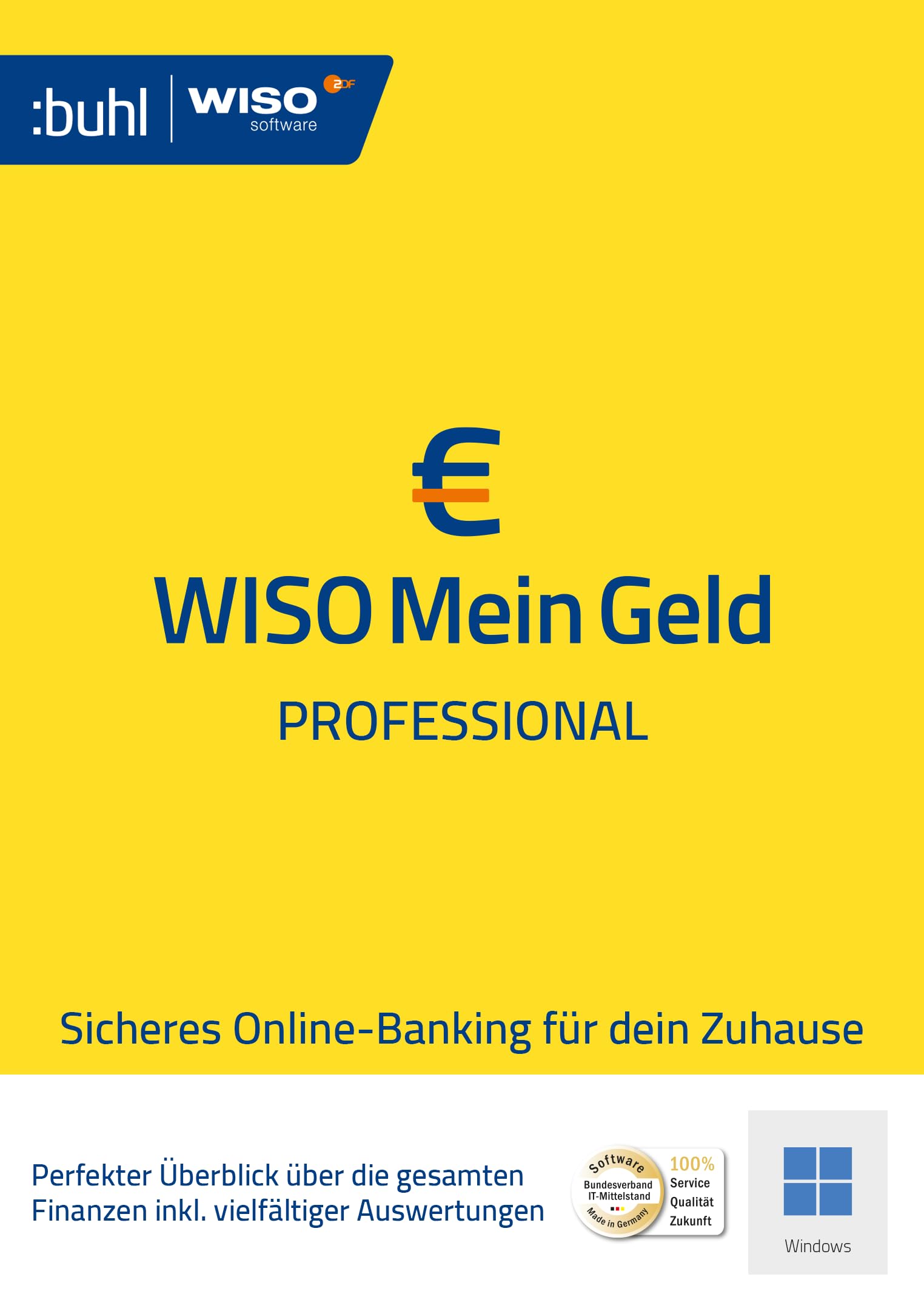WISO Mein Geld Prof. 2026 | Online-Banking für alle Konten | Perfekter Überblick über Ihre Finanzen | Prof.: Mehr Auswertungen, Verwaltungsmöglichkeiten, uvm. | Windows Download | Updates bis 2028 PC Aktivierungscode per Email Mein Geld Prof. 2026 Angebot bei HelloDeals