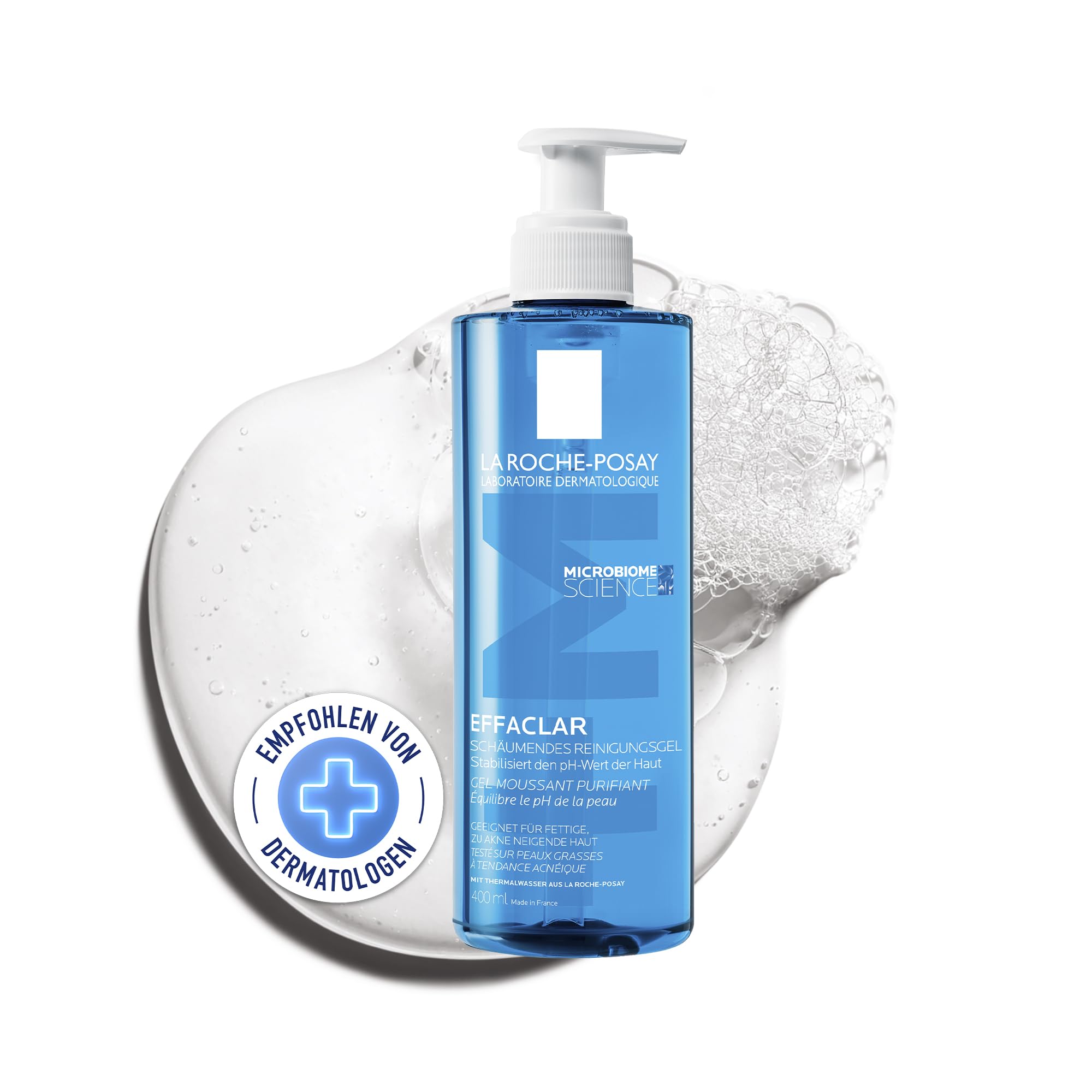La Roche Posay Effaclar Schäumendes Reinigungsgel für zu Akne neigende, fettige Haut, Reinigt und beruhigt, Mit Phylobioma und Zink, 400 ml Angebot bei HelloDeals