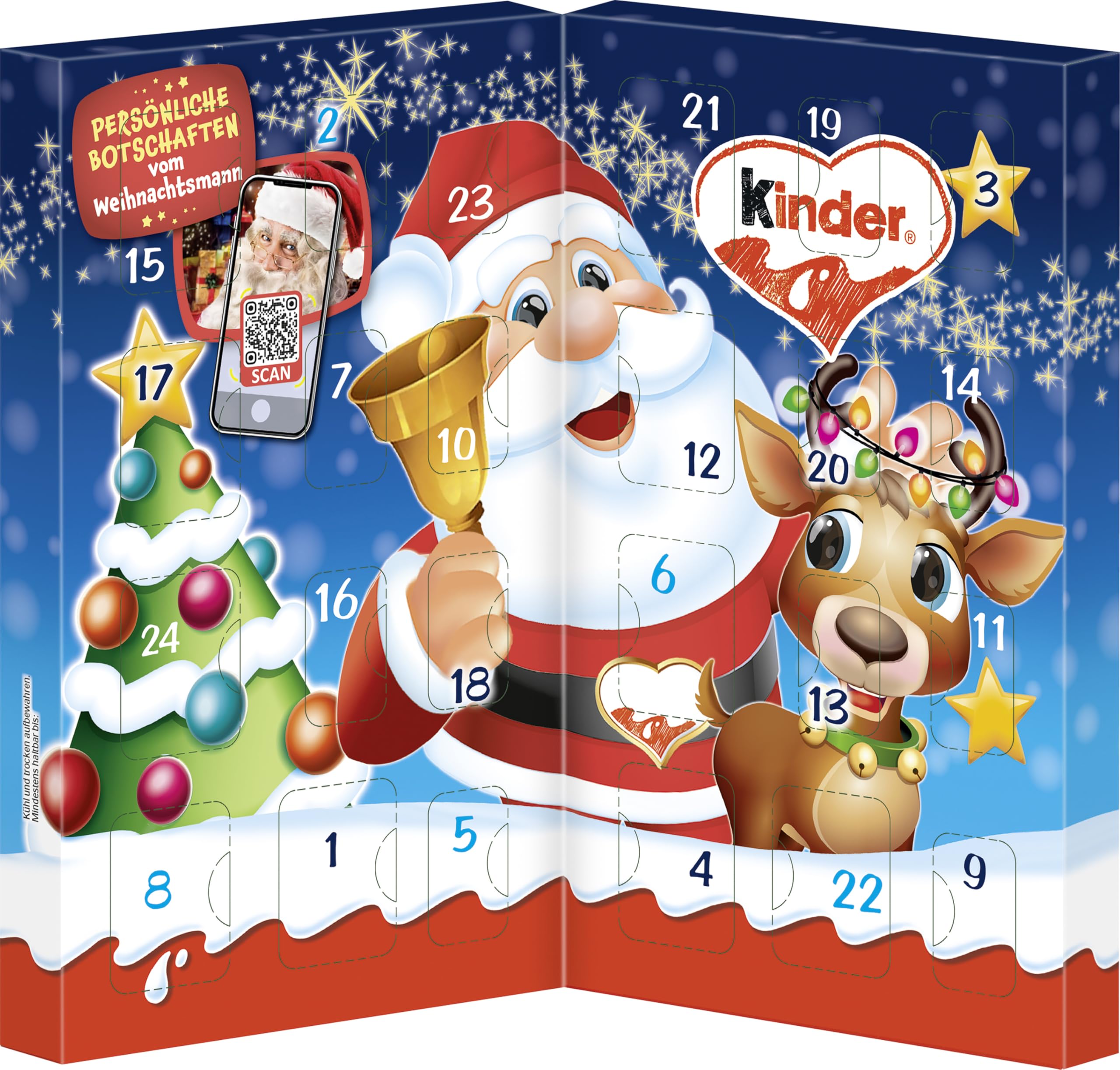 kinder Mix Tisch-Adventskalender 2025 – Adventskalender mit leckeren Schokoladen-Spezialitäten – 1 Kalender à 113g Angebot bei HelloDeals