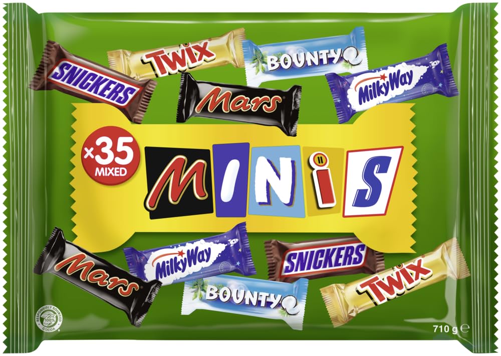 Mars Mixed Minis 710g, Bounty, Snickers, Twix, Mars Mini Schokoriegel Mix, Party-Mix, Geschenk, 710g Angebot bei HelloDeals