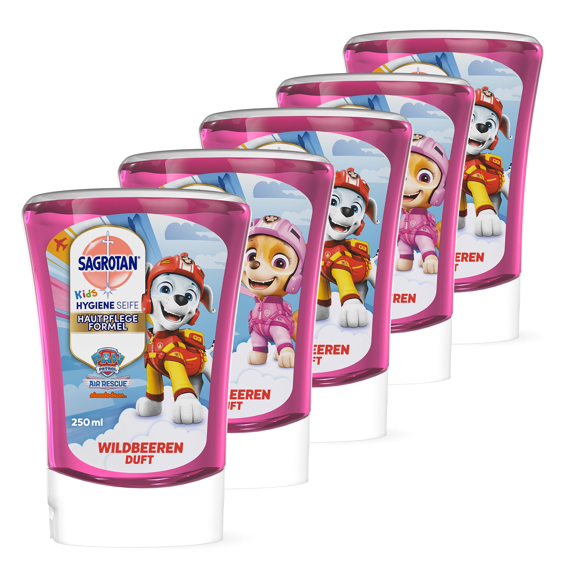 Sagrotan Kids No-Touch Nachfüller Wildbeeren – Für den automatischen Seifenspender – 5 x 250 ml Handseife Angebot bei HelloDeals