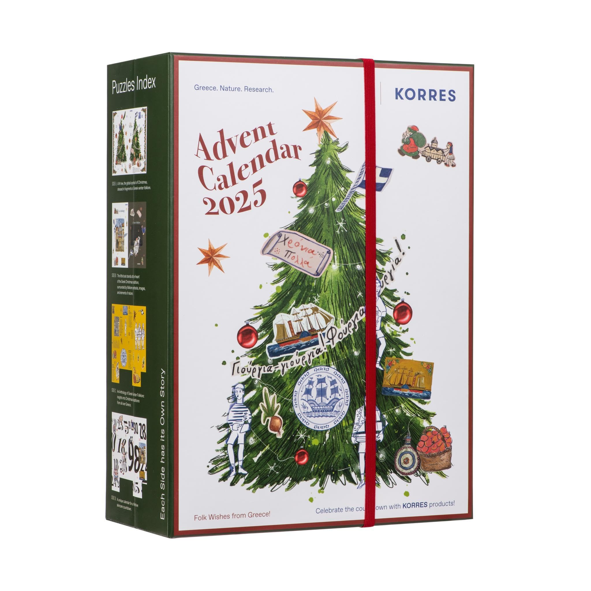 KORRES Adventskalender 2025 unisex – 24 Beauty-Überraschungen für Damen & Herren – Gesichtspflege, Körperpflege & Haarpflege im Wert von 340€ Angebot bei HelloDeals