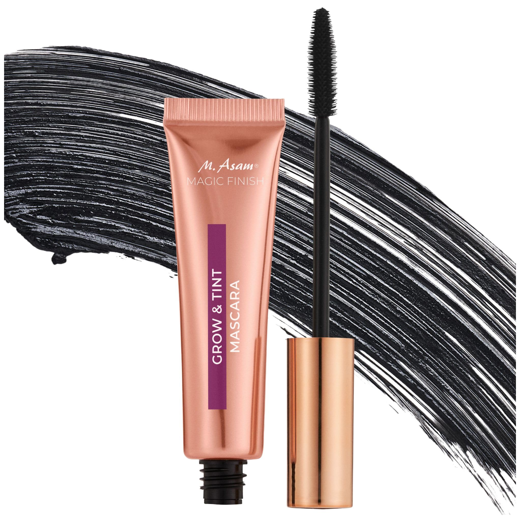 M. Asam MAGIC FINISH Grow & Tint Mascara Deep Black (12ml) – Mascara mit Wachstumsserum & Tönungseffekt, Wimpernpflege für mehr Länge & Volumen, Für definierte & natürlich dunklere Wimpern, Vegan Angebot bei HelloDeals