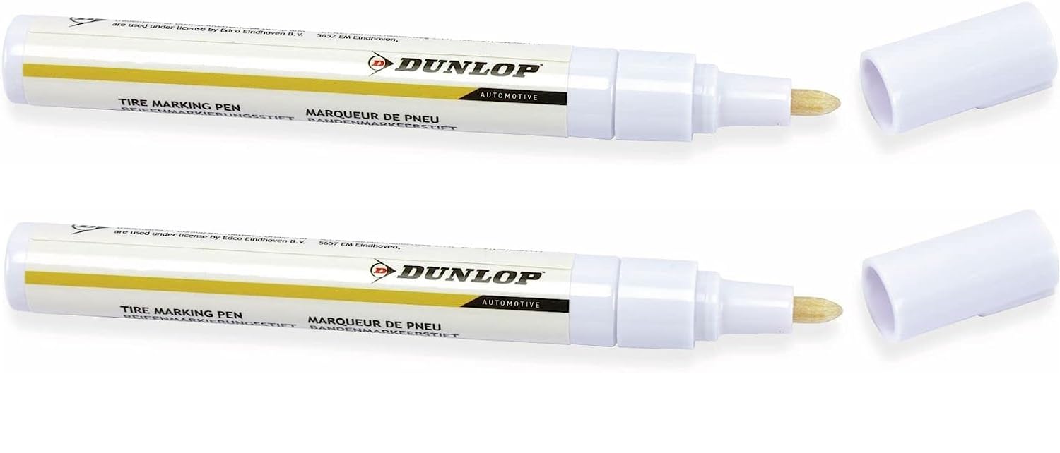 Set: 2 BZW 4 Stück Dunlop Reifenmarkierstift, weiß Reifenmarker 4,5 ml, Auto, Fahrrad, Motorrad 2 Stück Angebot bei HelloDeals