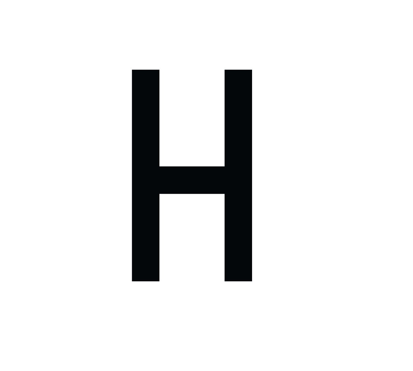 Buchstaben Aufkleber, wetterfest, einzelner Buchstabe H, schwarz, 10 cm (100mm) großgeschrieben H -10cm Schwarz Angebot bei HelloDeals