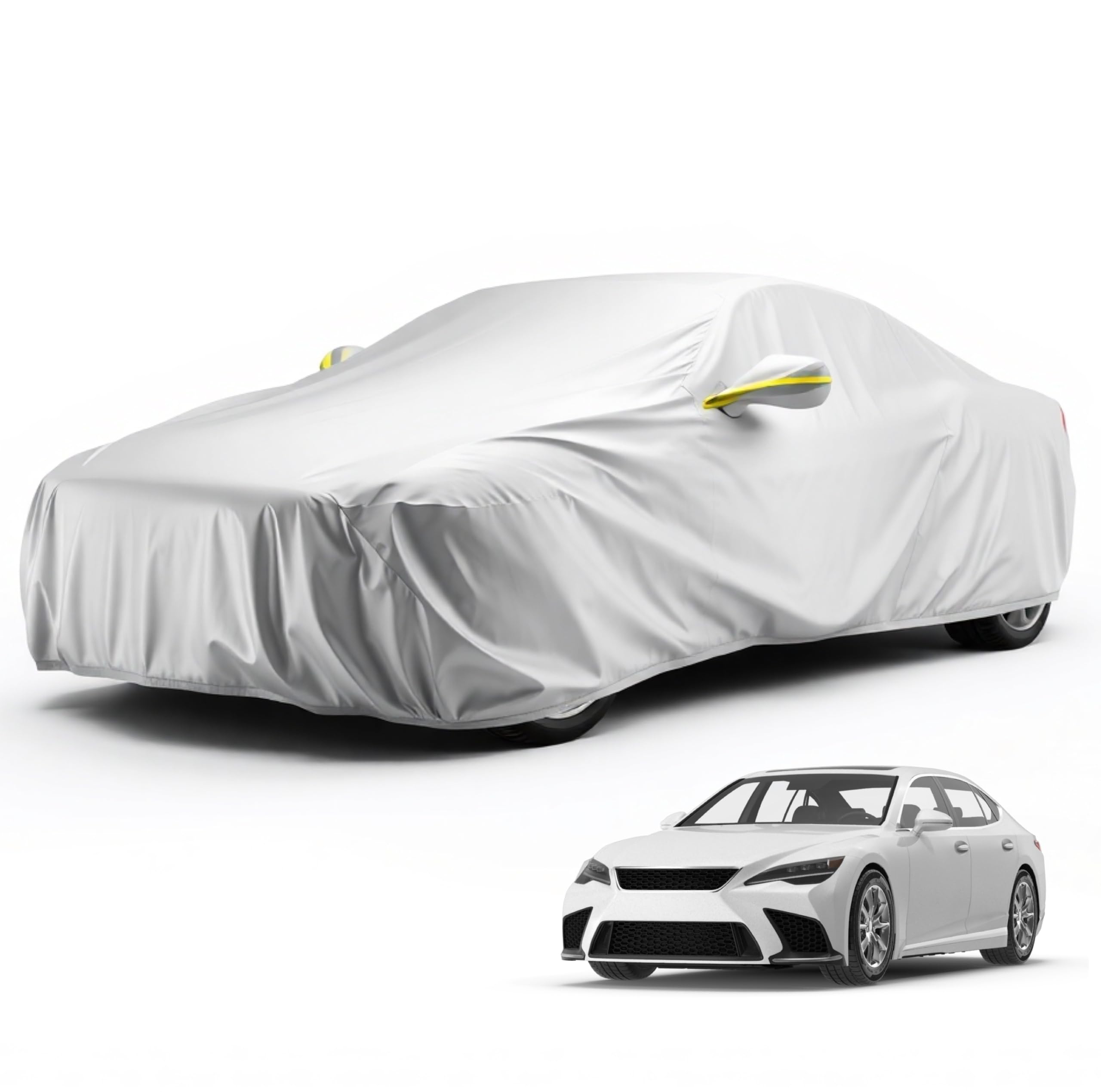 Universal Autoschutzhülle - wasserdicht - Autoplane Garage Auto & Autoabdeckung - Abdeckplane & Abdeckung von Auto, PKW - Fahrzeug - 470 x 180 x 150 cm 1x Mittelklasse (430x175x50 cm) Angebot bei HelloDeals