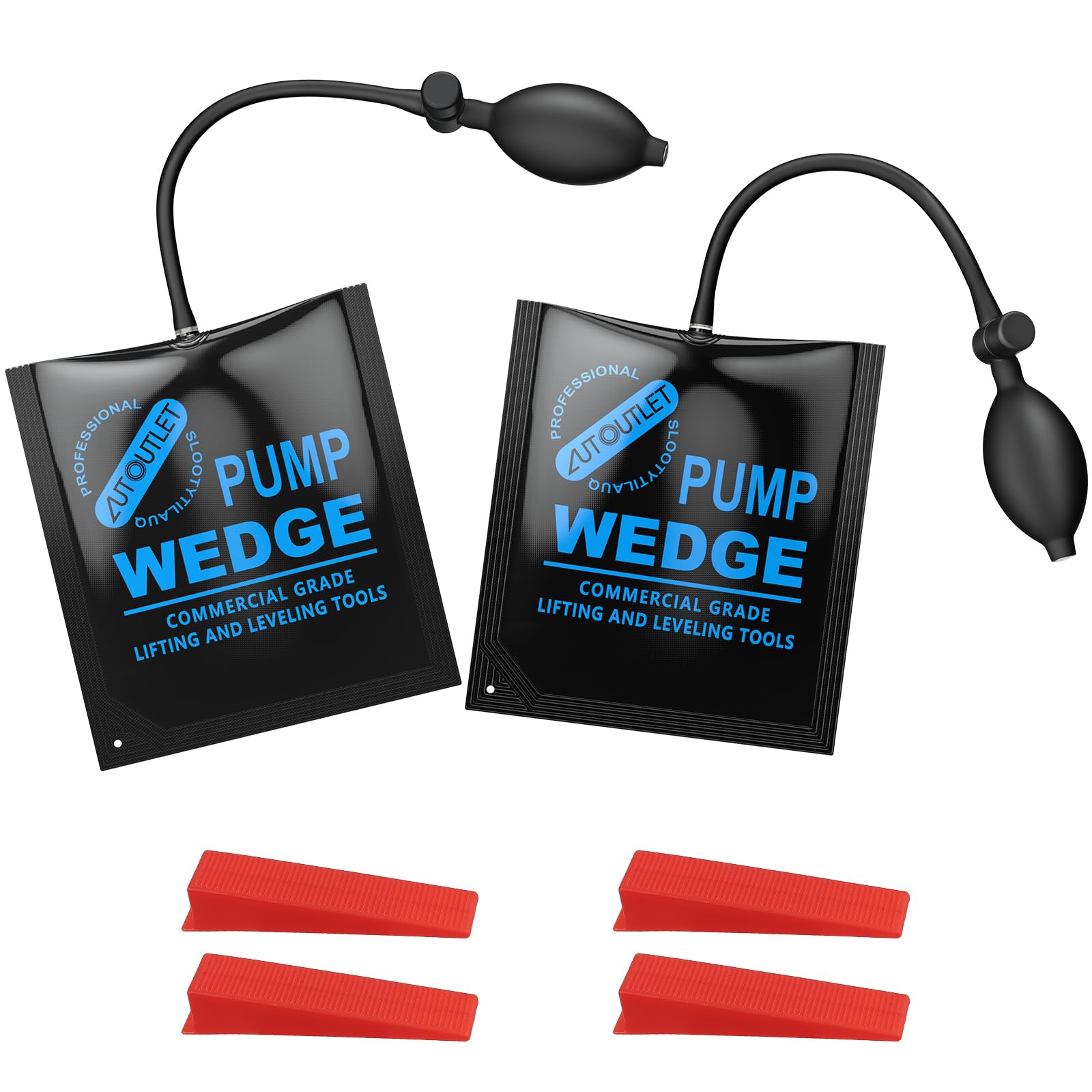 AUTOUTLET 2 Stück Montagekissen Pneumatikspanner, Air Wedge Pump Up Montage Luftkissen Spreizkissen Hebekissen, Belastung bis 150kg, Montagehilfe für die Tür Fenster Installation und Auto-Reparatur Glätte Fäche Angebot bei HelloDeals