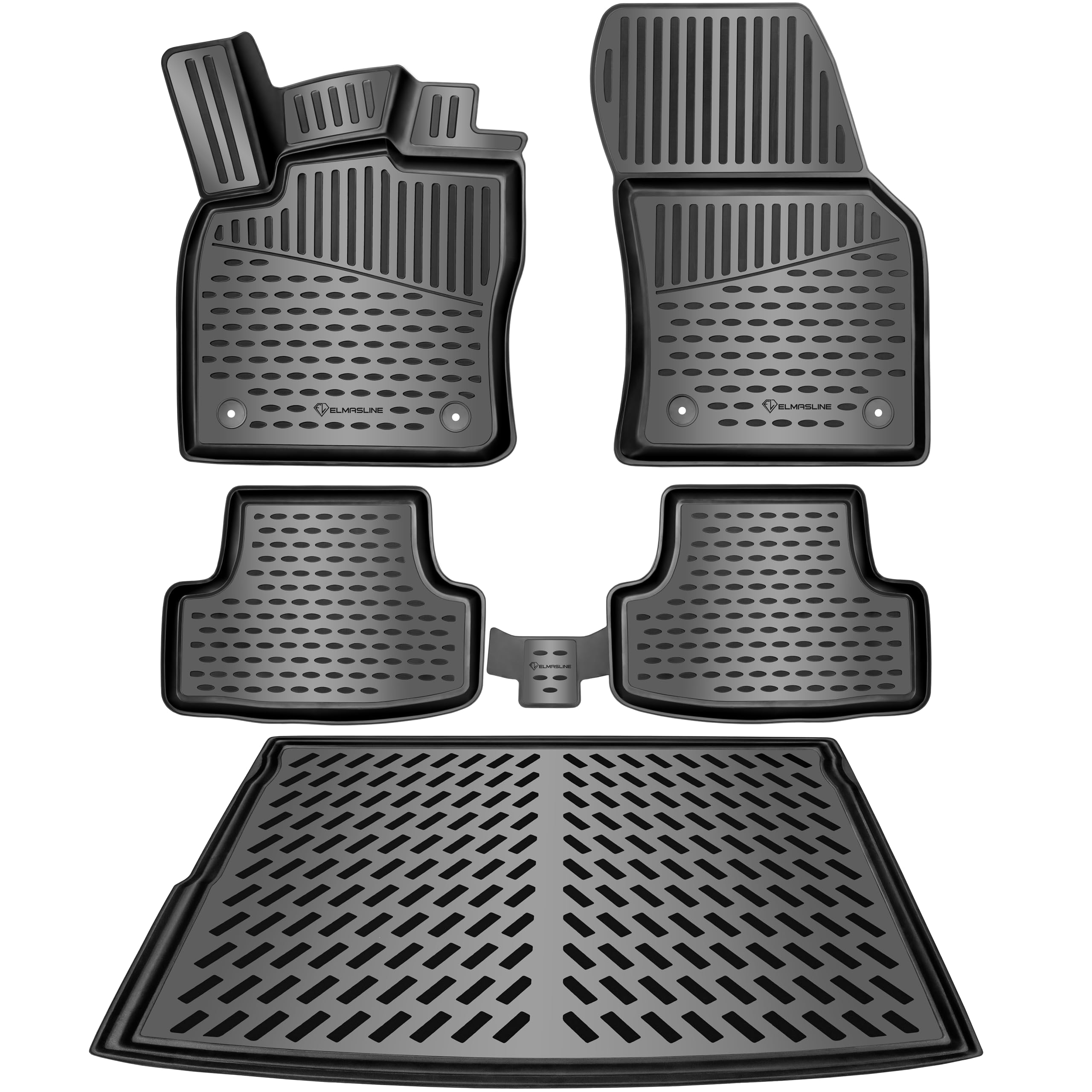 ELMASLINE 3D Gummimatten & Kofferraumwanne Set für Audi A6 (C8) Kombi (Avant) 2018-2025 | Zubehör Angebot bei HelloDeals