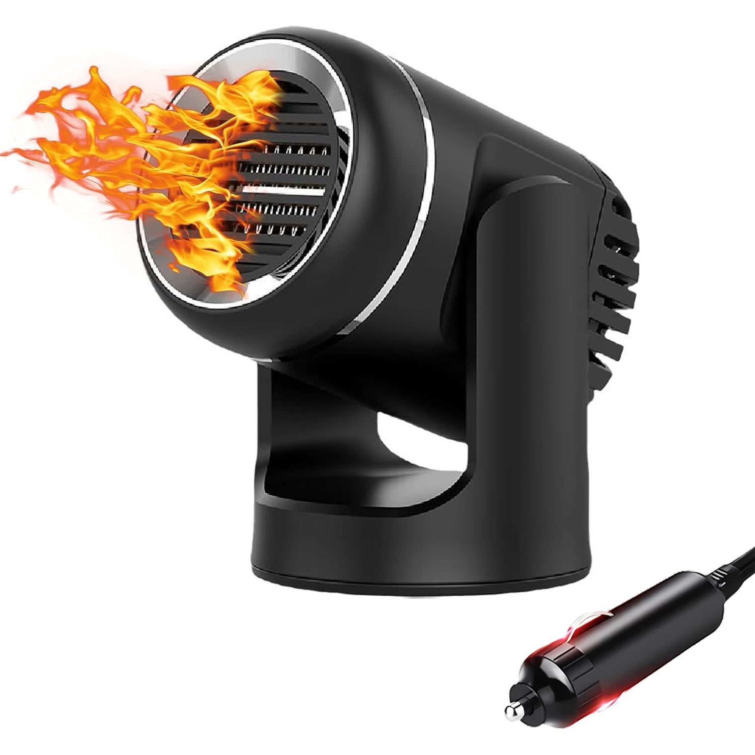 WEQNGIU Autoheizung, Tragbarer 12V Autoheizung-Defroster, 2-in-1-Schnell Heiz und Kühllüfter Defroster, Anschluss an den Zigarettenanzünder mit um 360 ° Drehbarer Basis, Schnelles Aufheizen für Autos Angebot bei HelloDeals