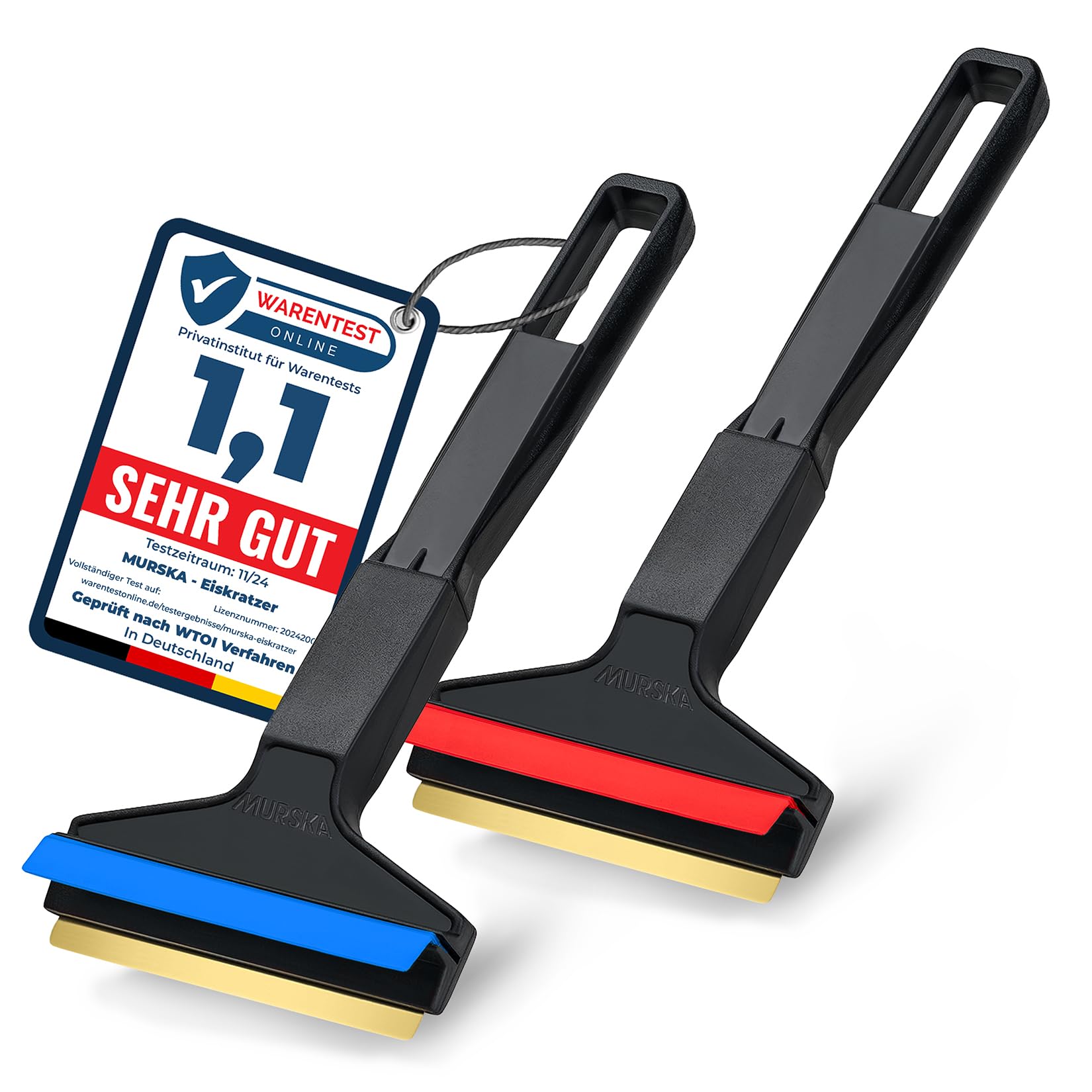 LP A053-2 Eiskratzer Auto [2 Stück] - Messing Scheibenkratzer Auto - schnell, mühelos & schonend - Premium HIPS - mit Messingklinge & Gummilippe - aus Finnland 2 Stück L&P A053 Farbe zufällig Angebot bei HelloDeals