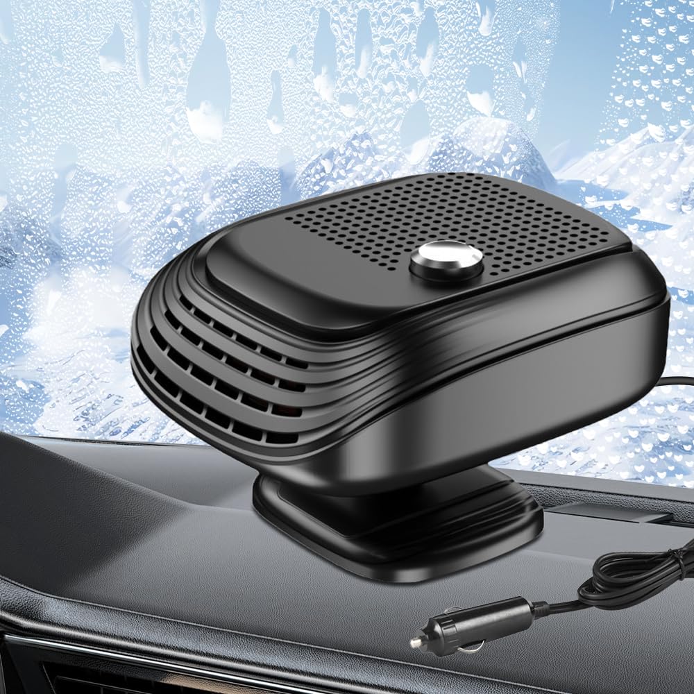 Afenau Auto Heizung 12V, 2 in 1 Heizlüfter Auto mit Windgeschwindigkeitsregelung, Tragbare Autoheizung 12v Zigarettenanzünder, Car Heater, Heizung für 12V Auto, LKWs, SUV, Van (Schwarz) Angebot bei HelloDeals