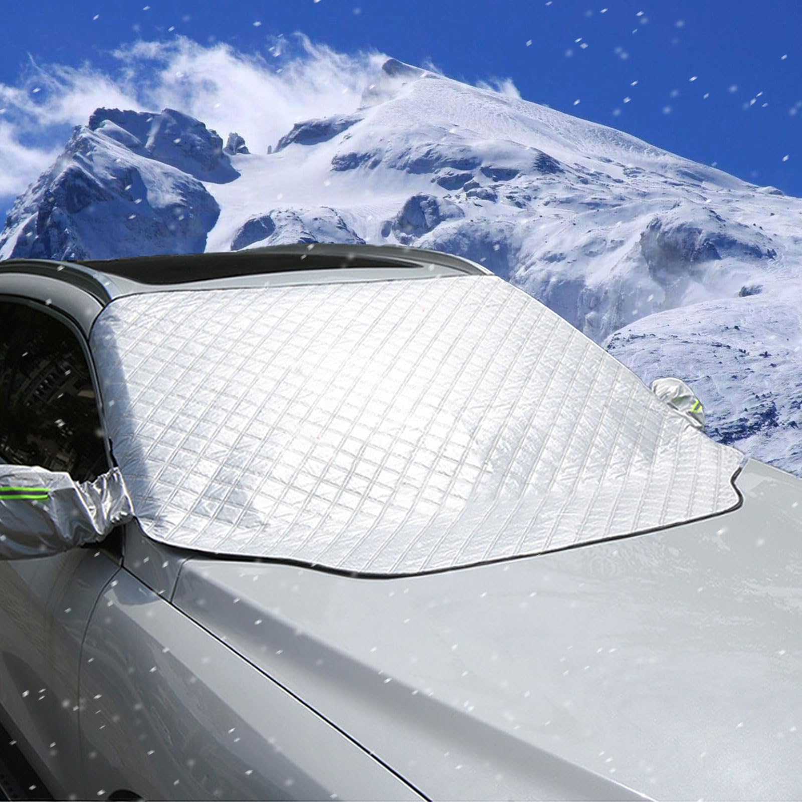 NOYVYDS Frontscheibenabdeckung Auto Winter 199x127 cm – Magnetische Windschutzscheibenabdeckung, Frostschutz Auto Frontscheibe, Autoabdeckung Winter mit Schneeschutz, Eisschutz & Hagelschutz Angebot bei HelloDeals