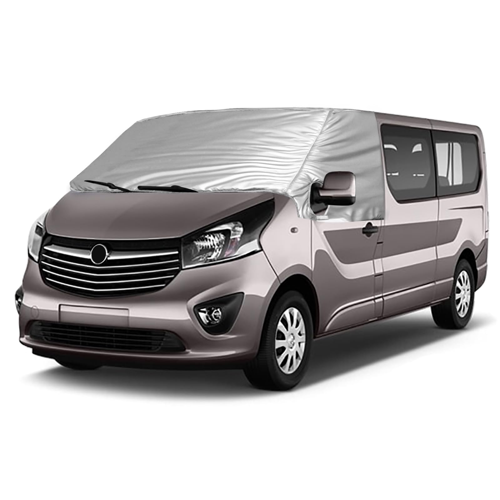 Opaltool Externe Thermo Scheibenabdeckung für Opel Vivaro Renault Trafic FIAT Talento NV300 2014-2023, Luxus Silber Wrap, Faltbare Frontscheibenabdeckung Winter Sommer Scheibenfrostschutz Abdeckung Opel Vivaro 2014–2018 Angebot bei HelloDeals