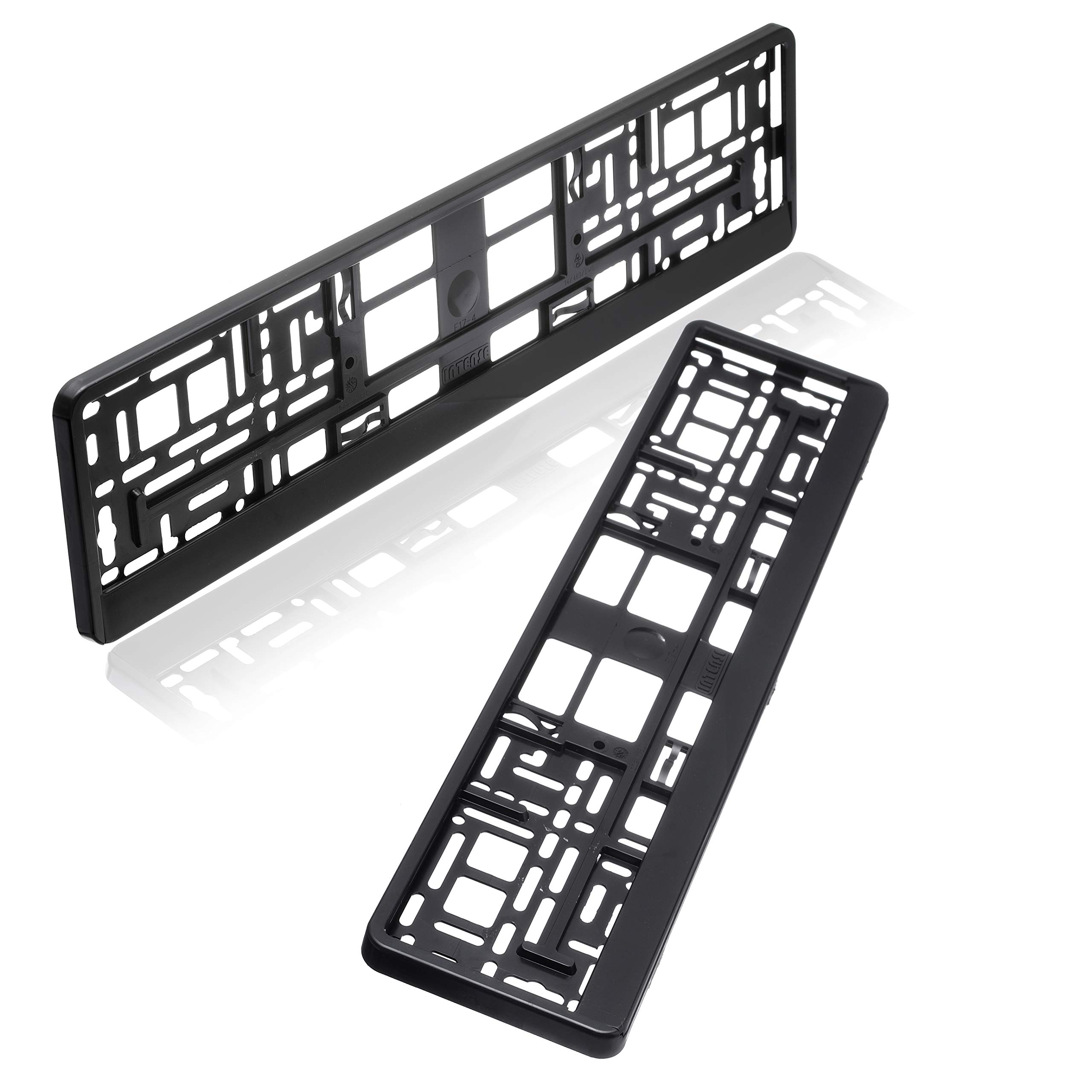 baytronic Kennzeichenhalter schwarz matt 2er Set Angebot bei HelloDeals