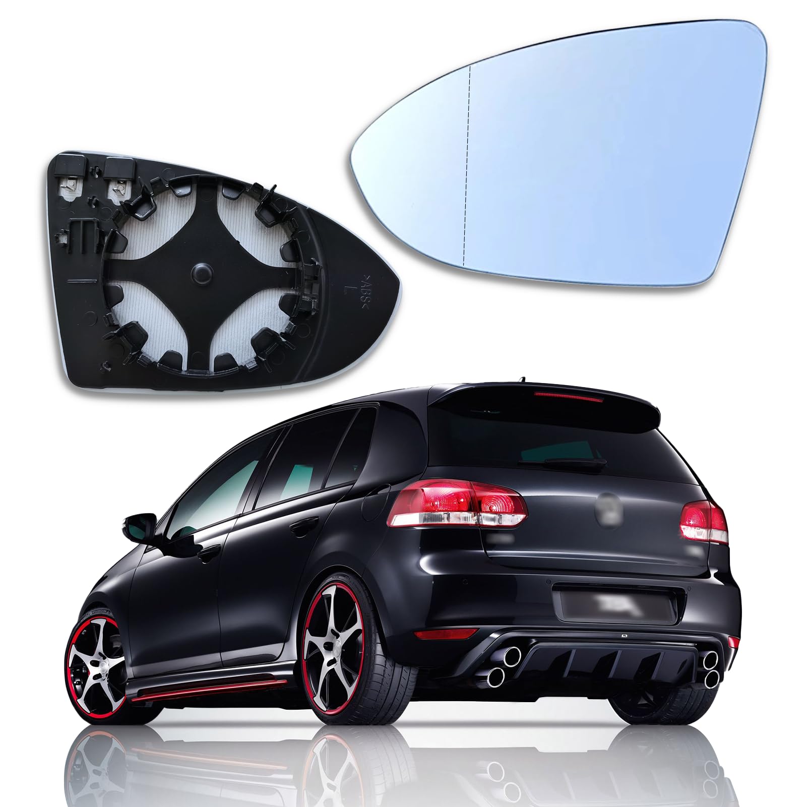 Golf 7 Spiegelglas Links Beheizbar | Passend für Spiegelglas Golf 7 Links Beheizbar Fahrerseite Außenspiegel Ersatzspiegelglas Asphärisch Glas mit Trägerplatte Angebot bei HelloDeals