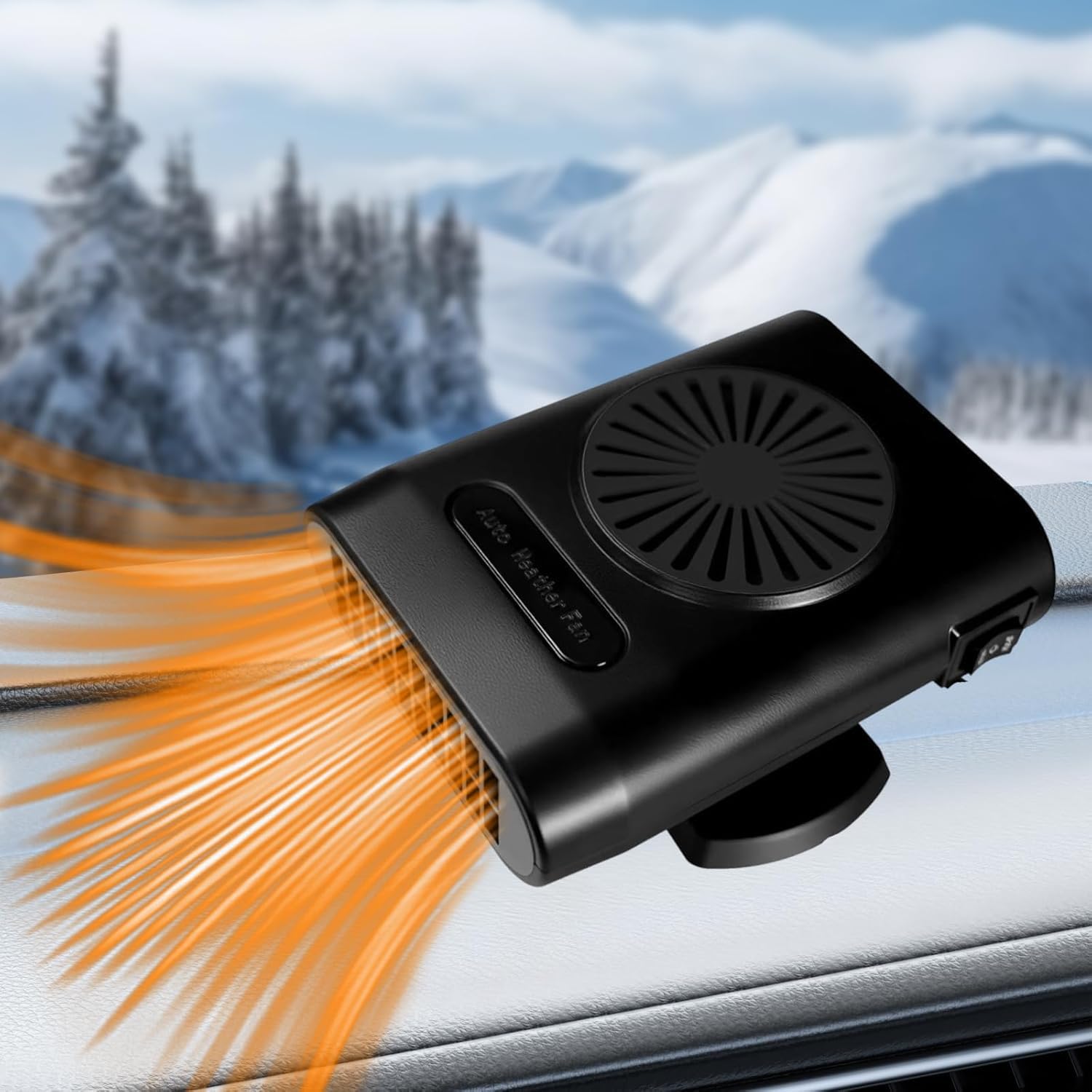 Autoheizung, Tragbare 12V Autoheizungen für den Winter, Antibeschlag Autoentfroster Schnell Aufheizender Windschutzscheibenentfroster Heizlüfter für Auto, Stecker in den Auto Zigarettenanzünder Angebot bei HelloDeals