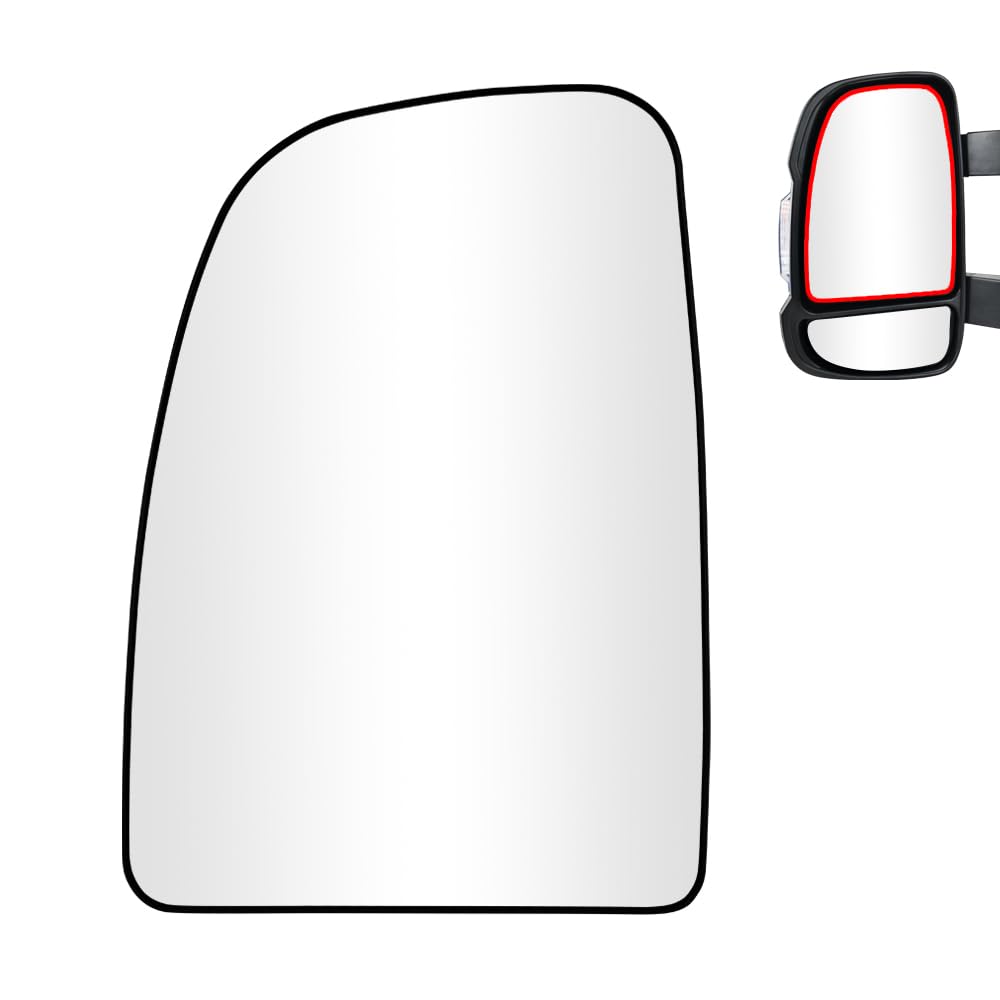 SENZEAL Spiegelglas Fahrerseite Beheizbar mit Trägerplatte für Fiat Ducato Citroen Jumper Relay Peugeot Boxer 2006-2023 8151LJ 71748246 Außenspiegel Glas Ersatz Oben Links Oben Links (06-23)-Beheizbar Angebot bei HelloDeals