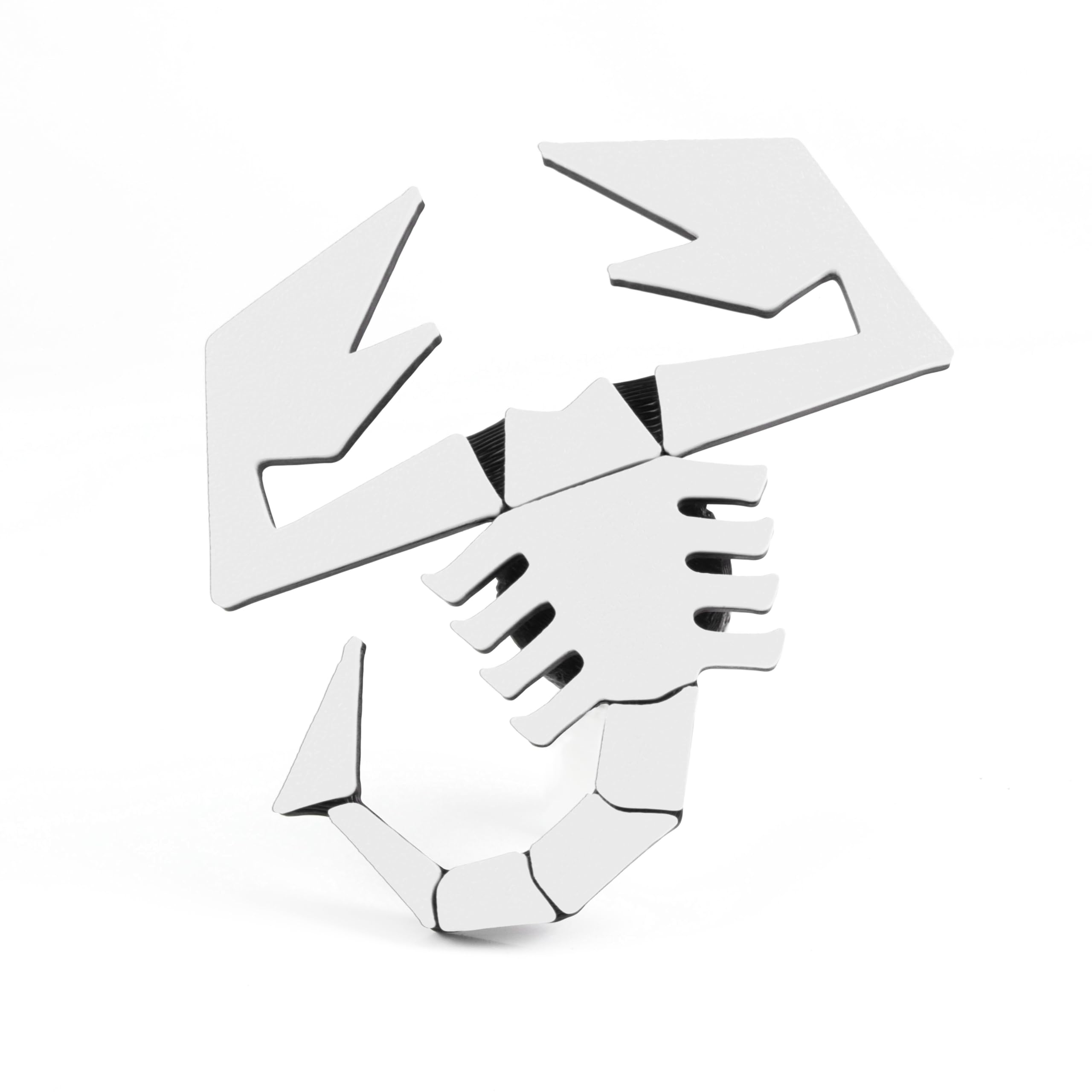 Zubehör Skorpion Logo für Abarth 500/595/695, Abzeichen für Heckdiffusor, Emblem für FIAT Kühlergrill, hochwertiges und langlebiges Abzeichen (Weiß) Angebot bei HelloDeals