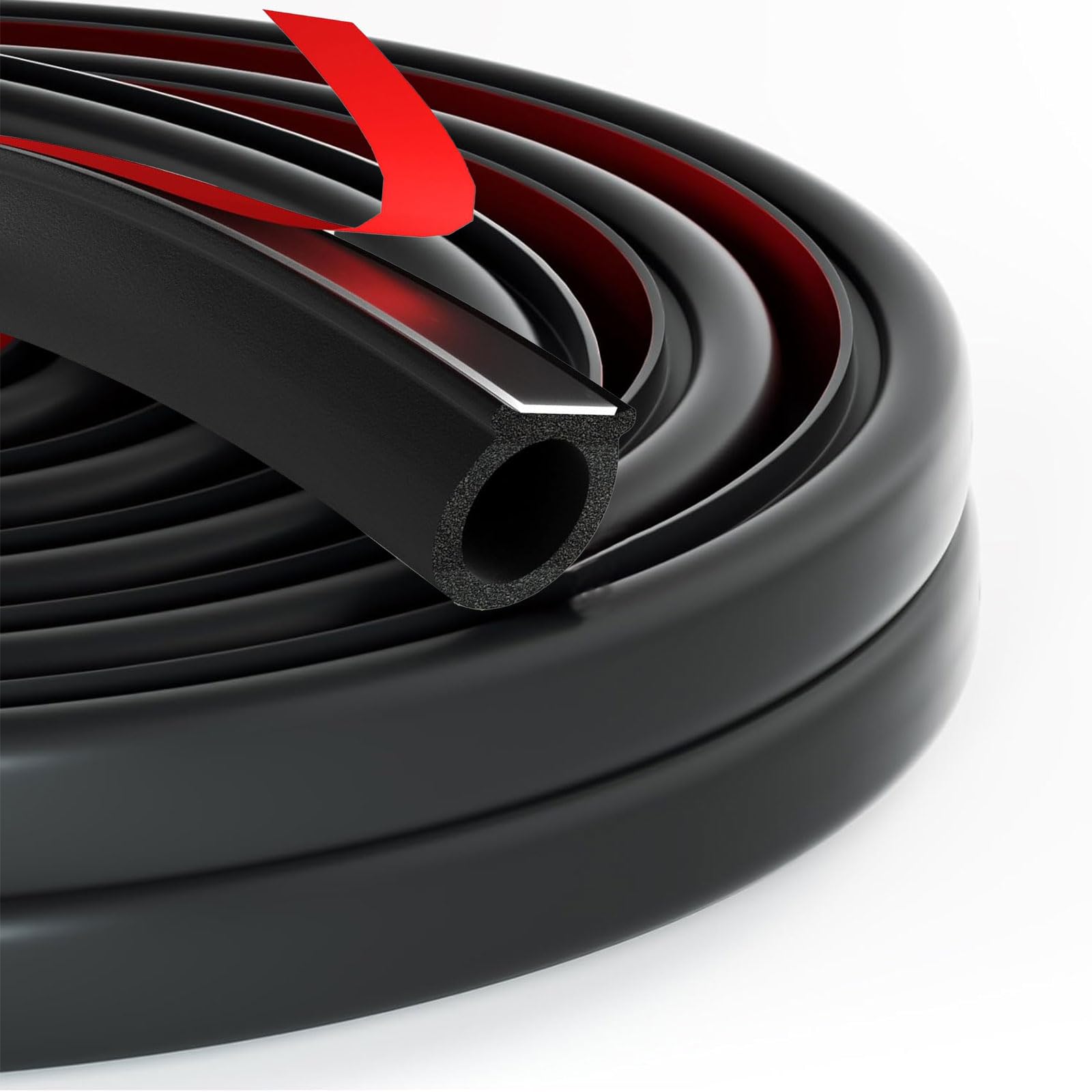 Türdichtung Selbstklebend - 15x15mm 8m D-förmige Gummidichtung, Haustür Türrahmen Dichtung, Schallschutz & Wasserdich, Gummiprofil Türdichtung für Autotür, Tür, Fenster 8m 15x15mm Angebot bei HelloDeals