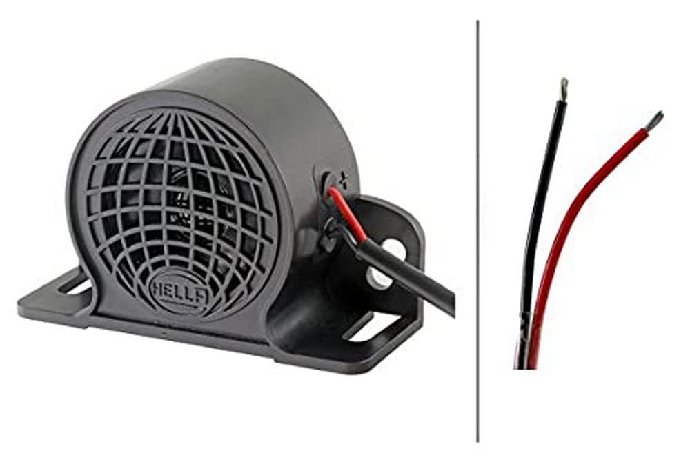HELLA Rückfahrwarner BM10 - 110dB(A) - Starkton - Gehäusefarbe: schwarz - geschraubt - Kabel: 200mm - Stecker: offene Kabelenden - Menge: 1 - 3SL 009 148-151 110 dB(A) Anschluss mit 2 offenen Kabelenden Angebot bei HelloDeals
