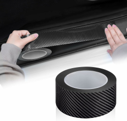 EINESIN Auto Einstiegsleisten Schutz 5cm*10m, Carbon Aufkleber, Auto Einstiegsleisten Kohlefaser Aufkleber, Auto Selbstklebend Schutzfolie Lackschutzfolie 5CM x 10M（1 Stück） Angebot bei HelloDeals