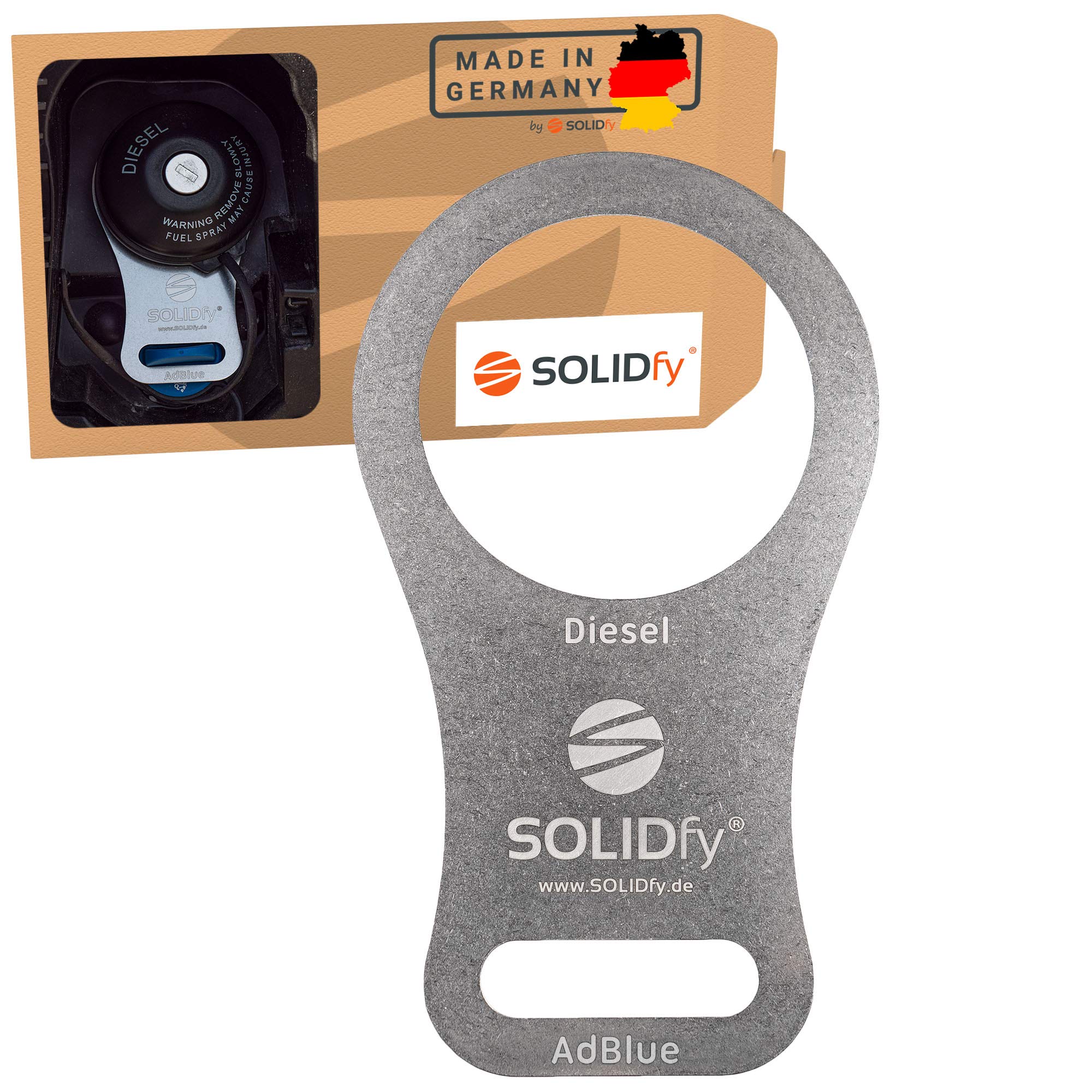 SOLIDfy® - AdBlue Verschluss Sicherung aus Edelstahl für Ducato, Jumper, Boxer Für Ducato, Jumper, Boxer Edelstahl Angebot bei HelloDeals
