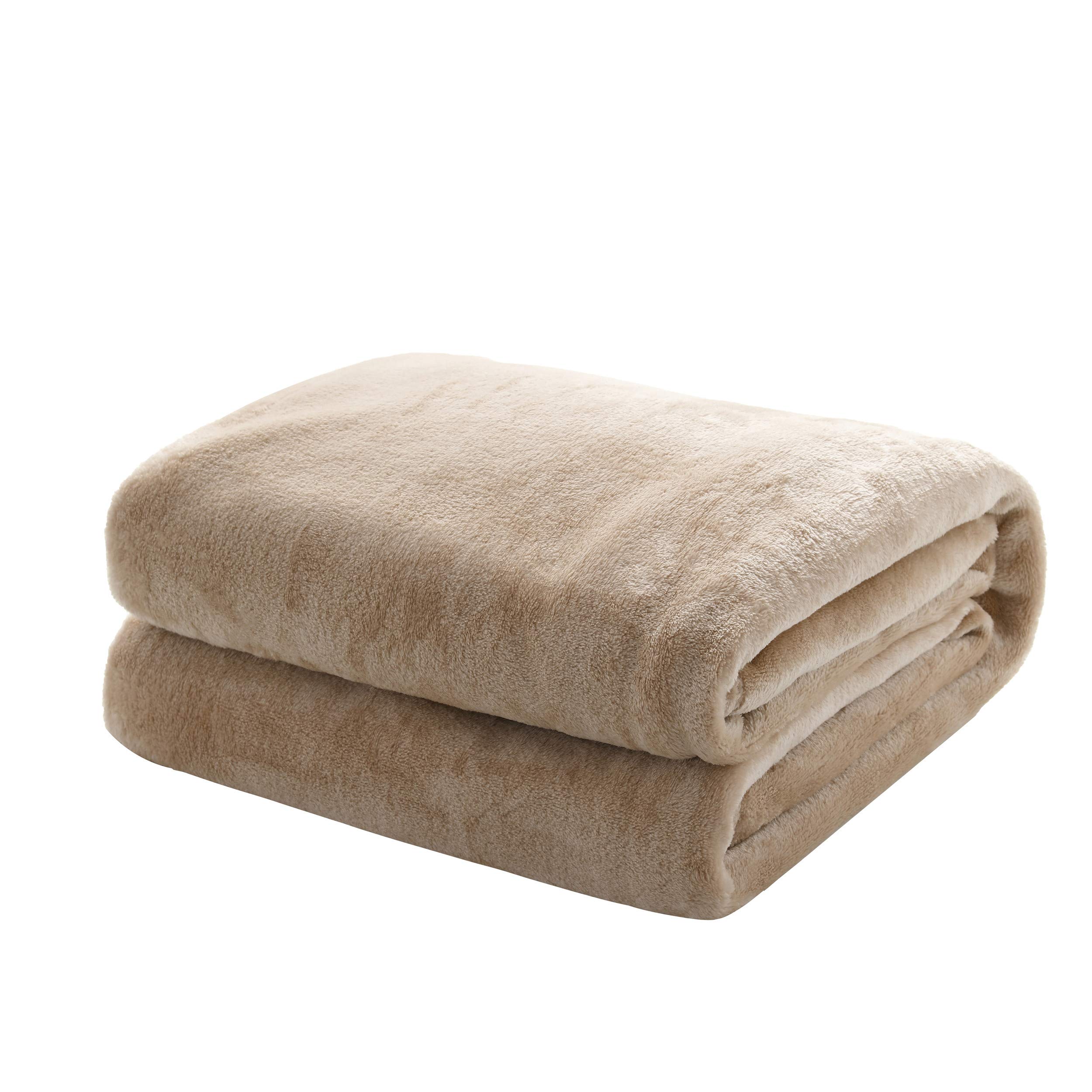 Mixibaby Kuscheldecke Flauschige extra weich & warm Wohndecke Flanell Fleecedecke, Falten beständig/Anti-verfärben als Sofadecke oder Bettüberwurf, Größe:150 cm x 200 cm, Farbe:Beige Beige 150 cm x 200 cm Angebot bei HelloDeals