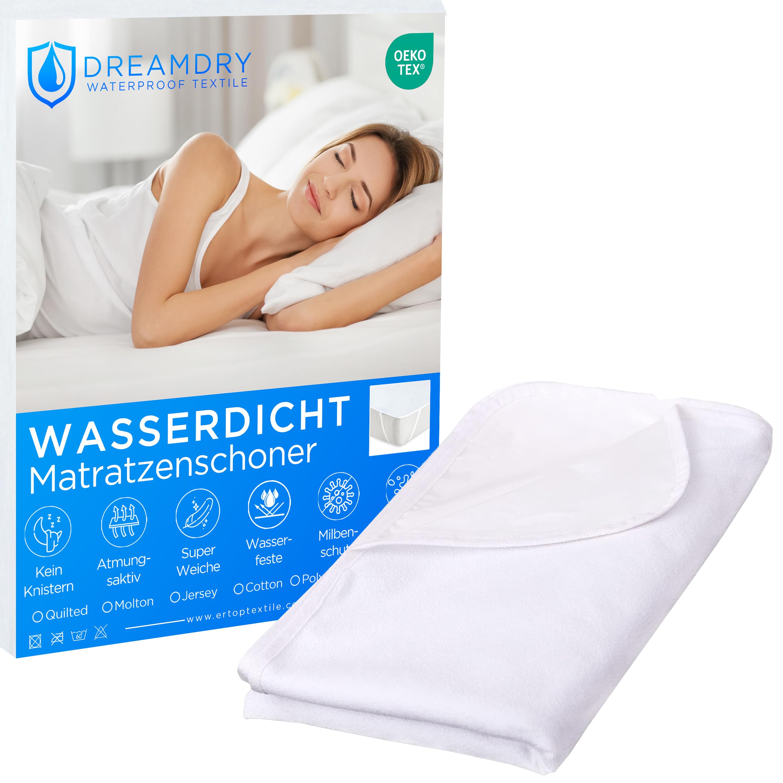Dreamdry Matratzenschoner 140x200cm - Inkontinenzunterlage waschbar, Matratzenschoner 140x400, wasserdichte Matratzenauflage, Nässeschutz 140x200 Weiß Angebot bei HelloDeals