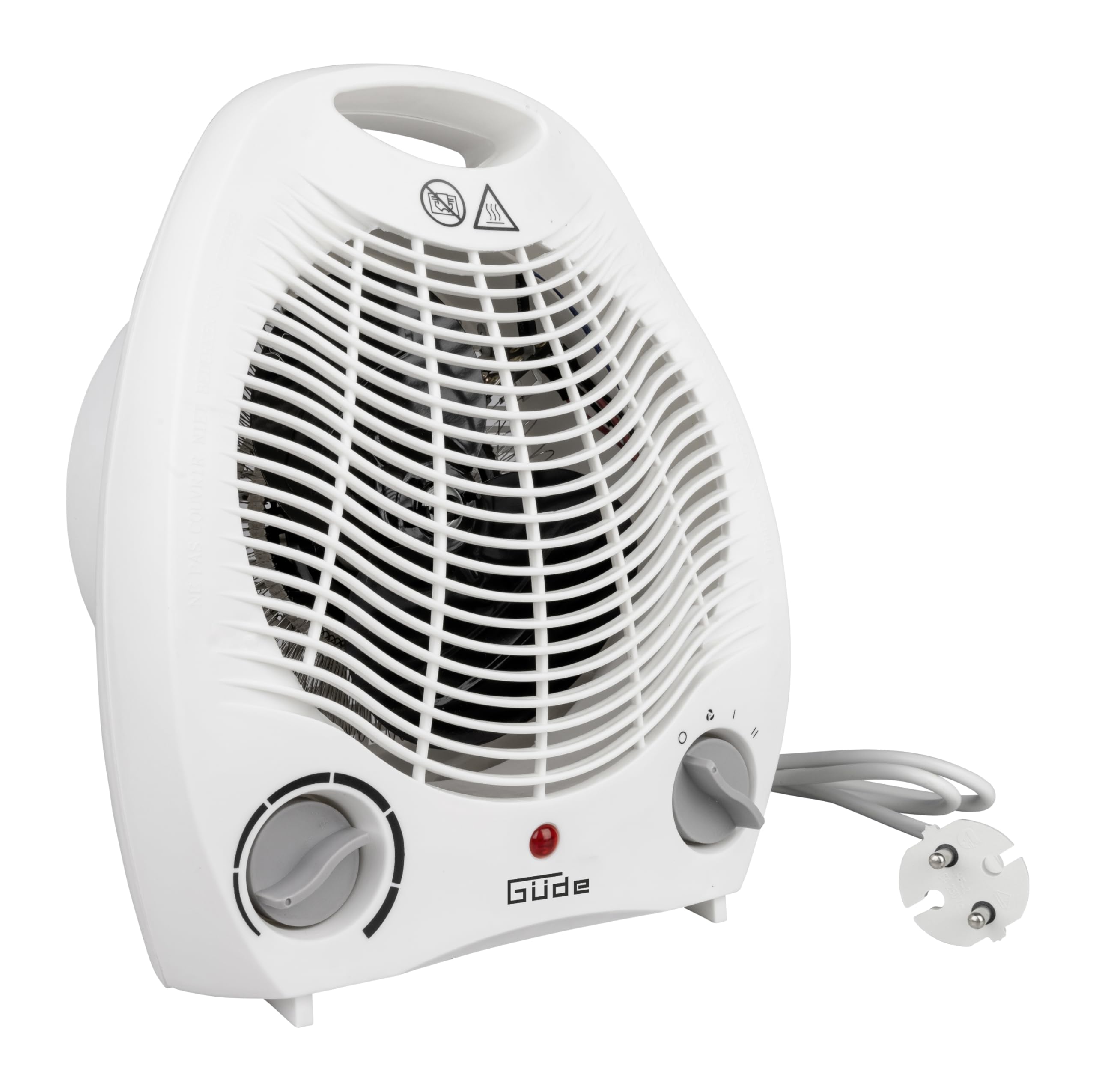 Güde 85175 Heizlüfter GH 2000 (2000 W Heizleistung, 2 Stufen (1000/2000 W), Ventilatorfunktion, Gebläseleistung 75 m³/h, stufenloser Thermostat, Überhitzungs- & Kippschutz, Tragegriff, schnelle Wärme) Weiß Angebot bei HelloDeals