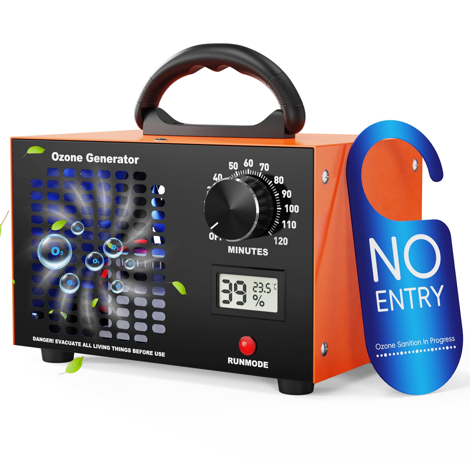 Ozongenerator 60000mg/g Ozongerät - Ozon Luftreiniger,120-Minuten-Timer,Mit Temperatur- und Feuchtigkeitsanzeige,Ozonisator Industrieller O3 für Auto Wohnung Hotels Küche und Haustiergerüche Angebot bei HelloDeals