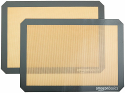 Amazon Basics Rechteckig Backmatte, Silikon, 2 Stück, 41.91 L x 29.54 cm, Beige/Grau Backmatte 41.9L x 29.5B cm Angebot bei HelloDeals