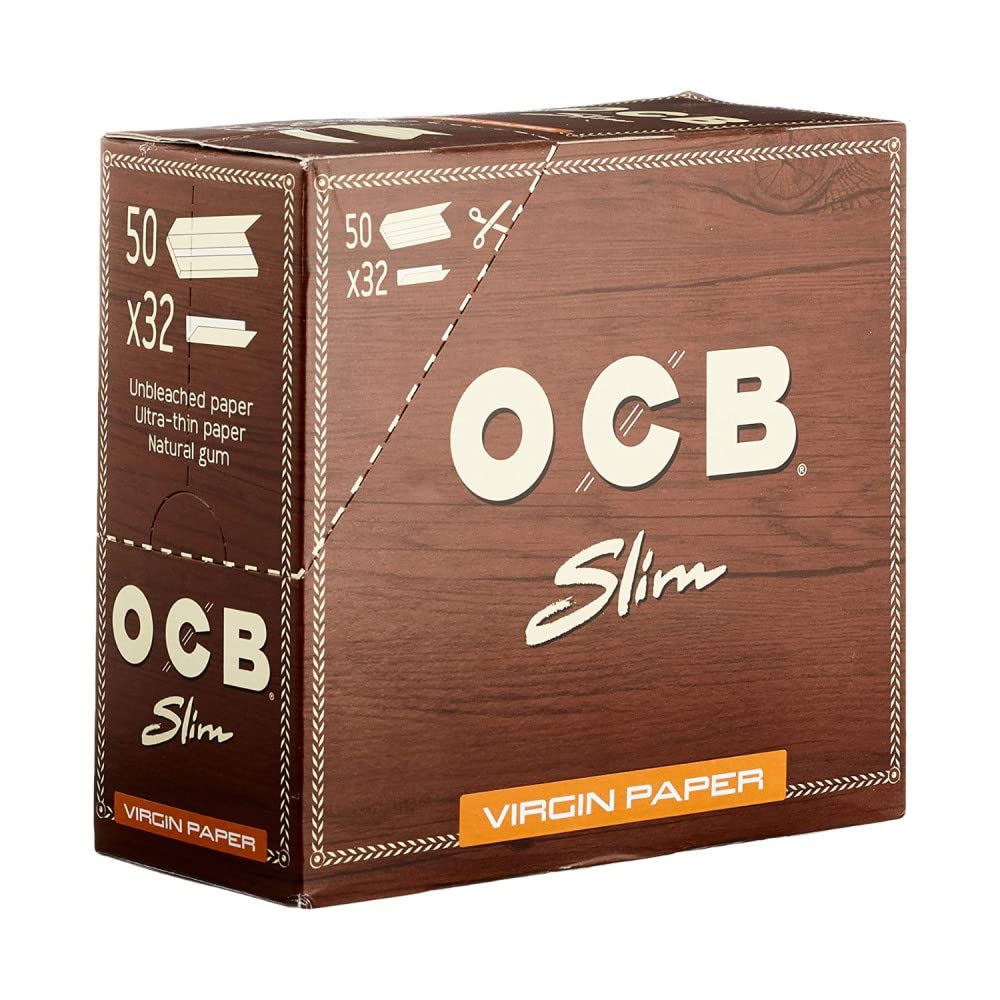 OCB Unbleached Slim Virgin Paper, langes Papier, Braun, 12,5 cm 11,5 cm breit x 5,5 cm hoch Single Angebot bei HelloDeals