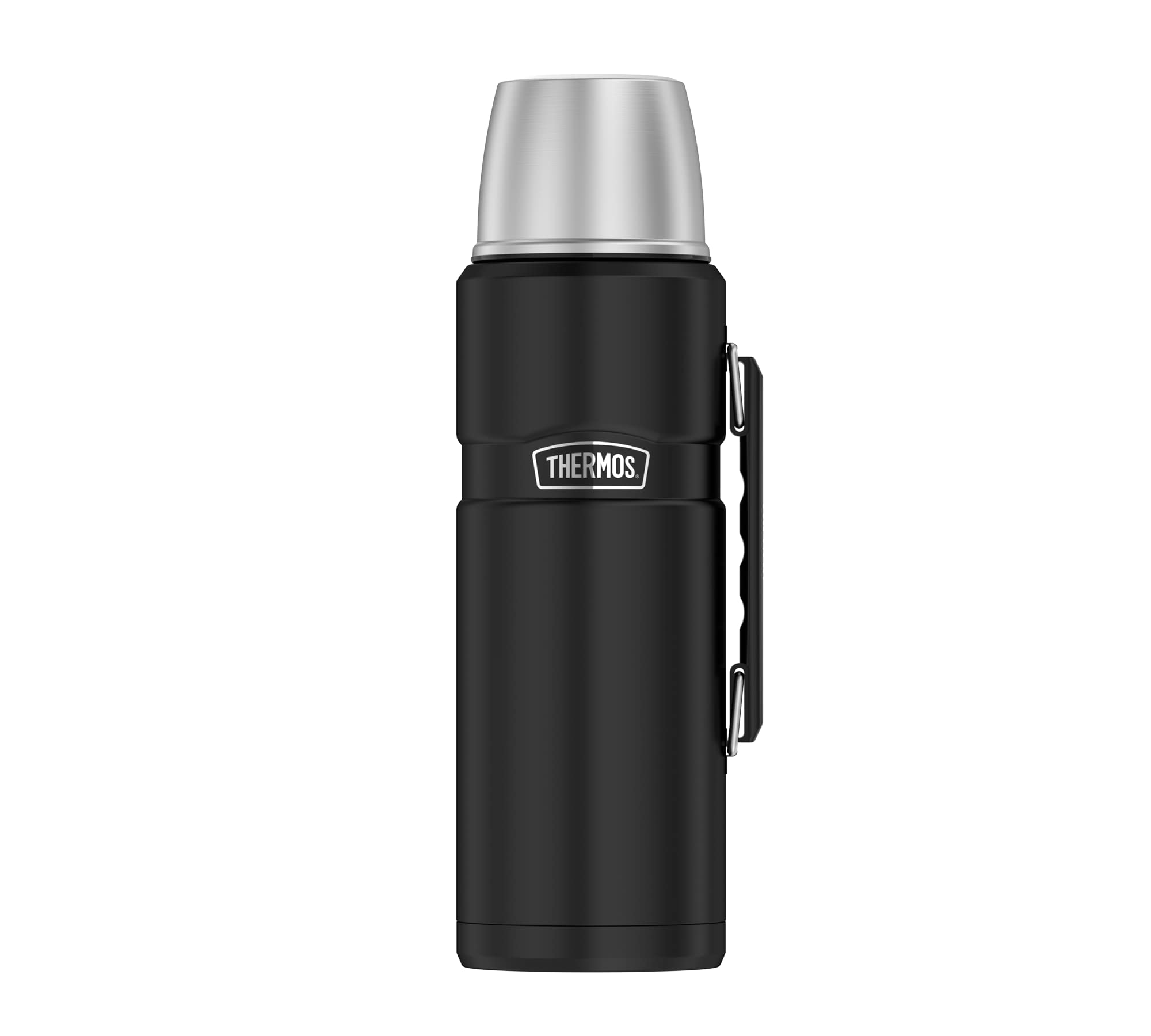 THERMOS STAINLESS KING Thermosflasche schwarz matt 1,20l - Edelstahl, absolut dicht, mit Trinkbecher und Griff, 24h heiß & 24h kalt, spülmaschinenfest, BPA-frei Charcoal Black Mat 1200 ml Angebot bei HelloDeals