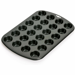 Original Kaiser Inspiration Backform für 24 Mini Muffins, 38 x 27 cm, Cupcake Form antihaftbeschichtet, Muffinblech für kleine Muffins, Schwarz Single Angebot bei HelloDeals