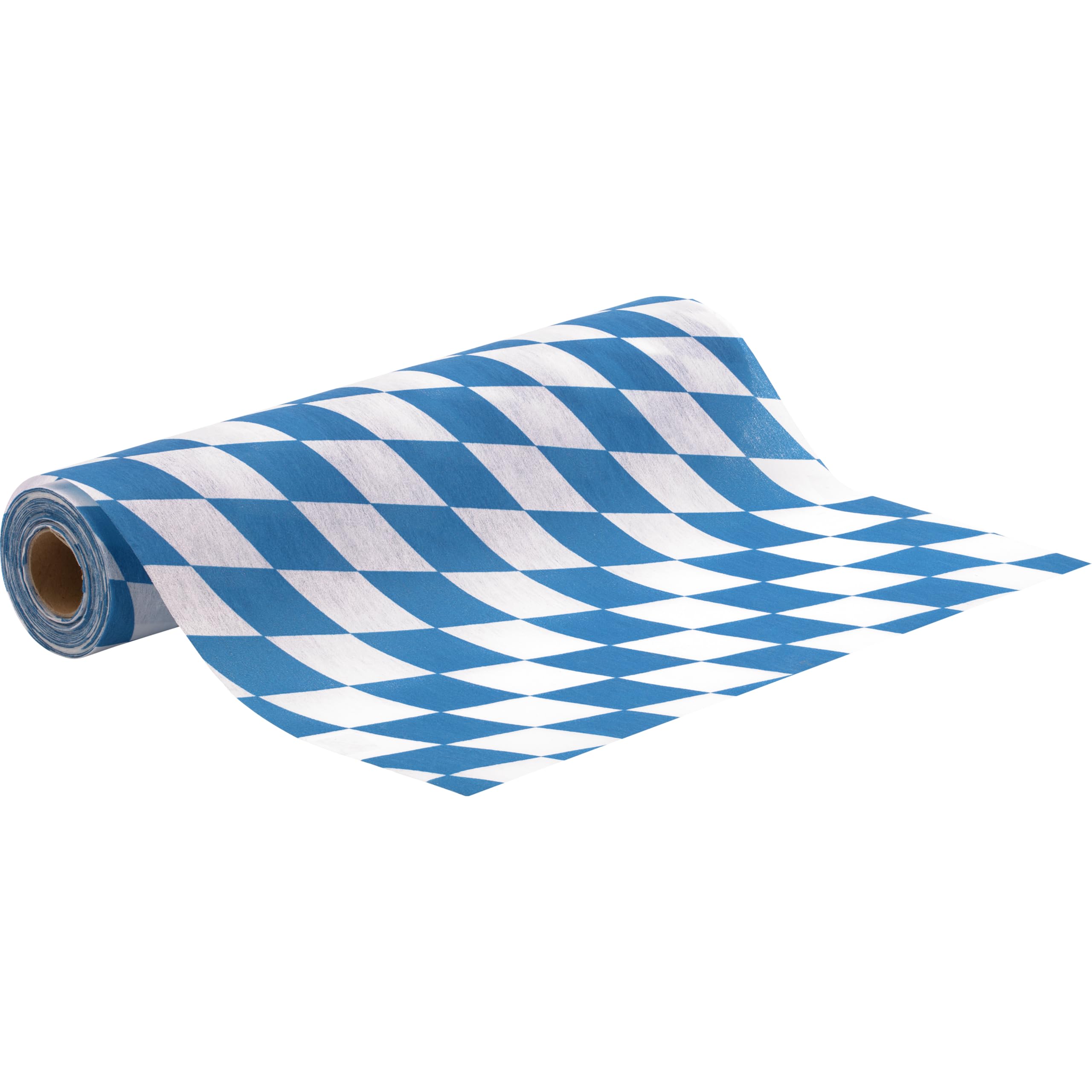 100%Mosel Oktoberfest Tischläufer, in Blau-Weiß (30 cm x 10 m), dekoratives Vlies Tischband, Karierte Tischdeko für Wiesn Party & Bayrischer Abend Angebot bei HelloDeals